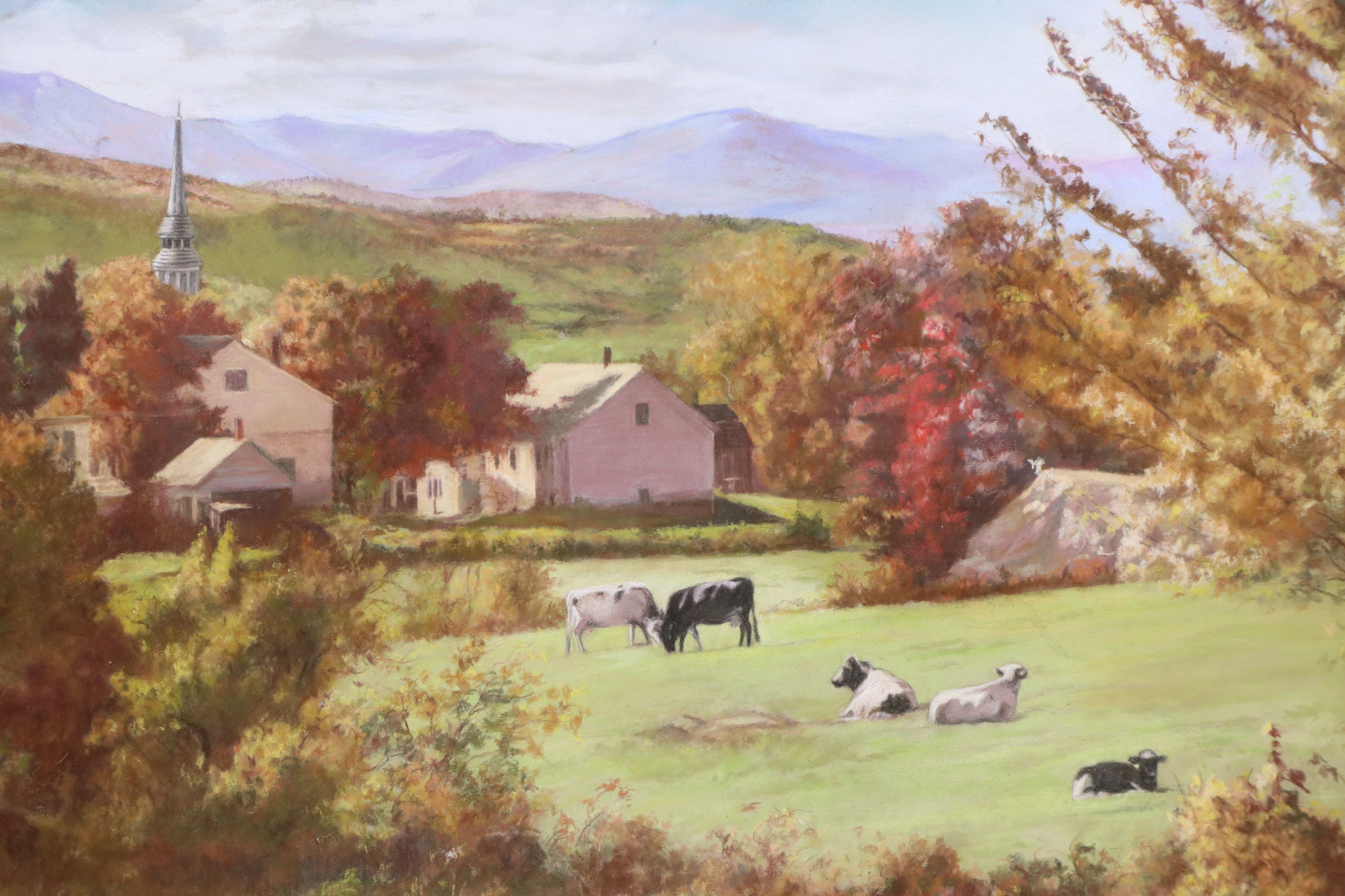 Adelaide Hiebel Large Pastel "In the Land of Plenty," Circa 1930