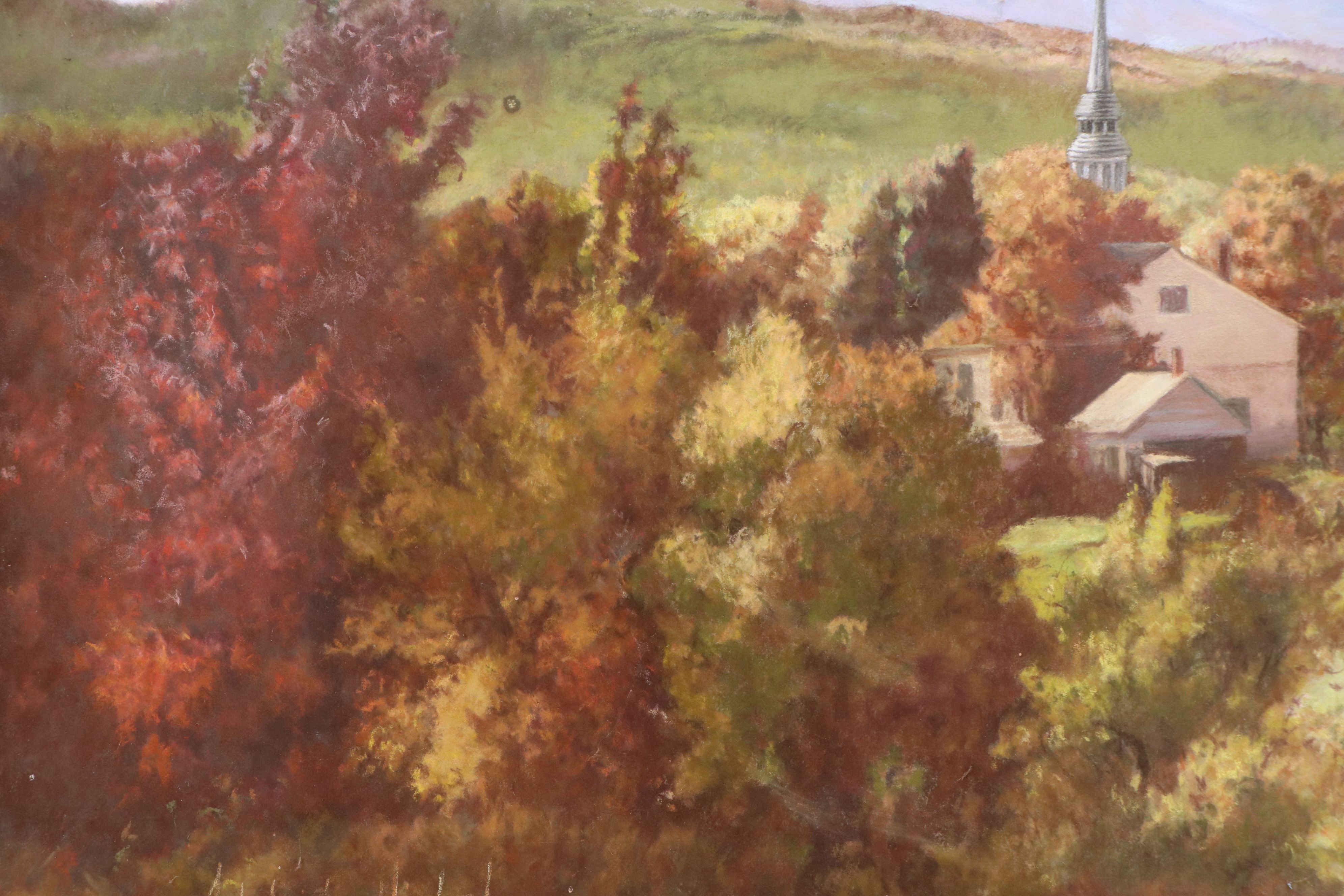 Adelaide Hiebel Large Pastel "In the Land of Plenty," Circa 1930
