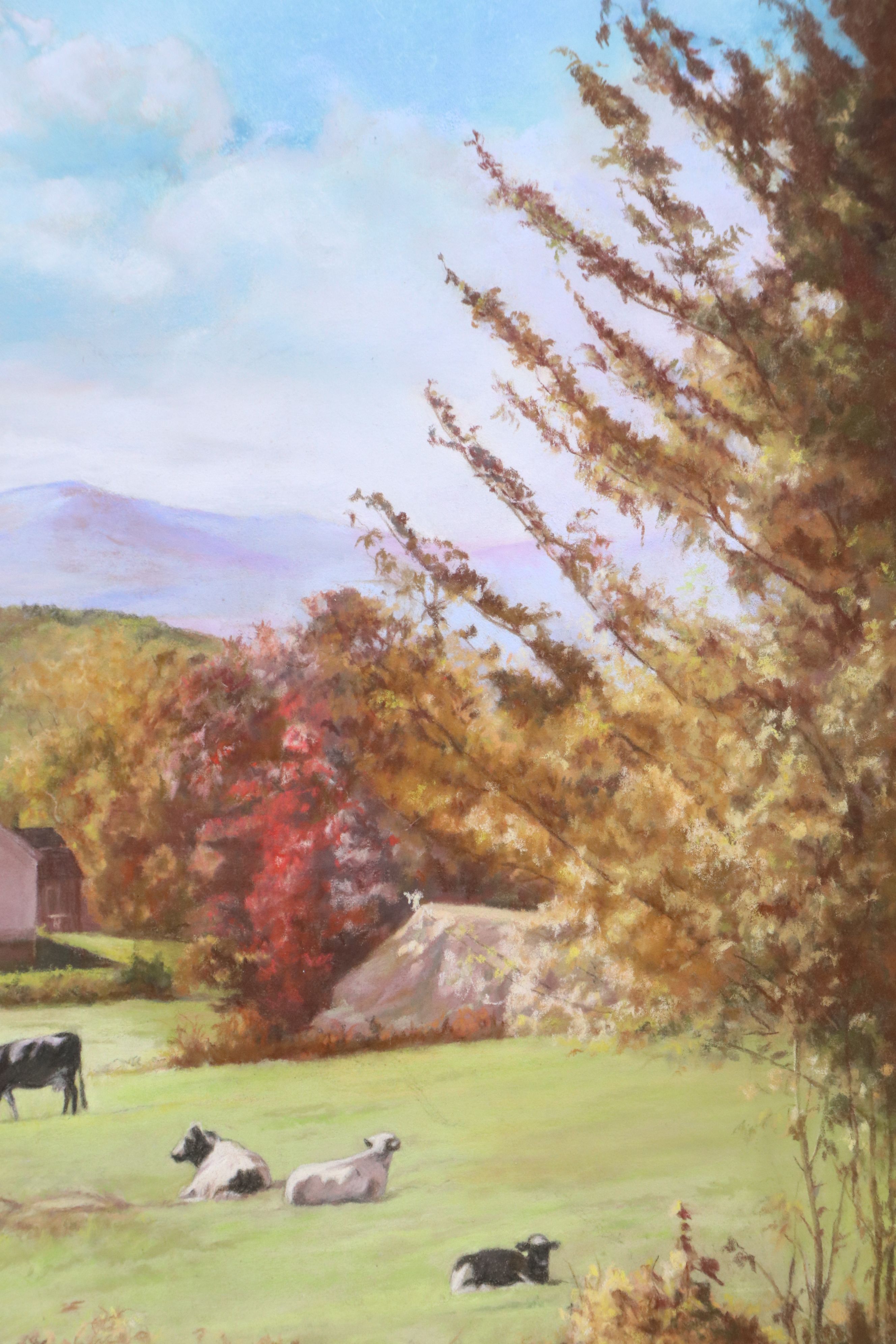 Adelaide Hiebel Large Pastel "In the Land of Plenty," Circa 1930