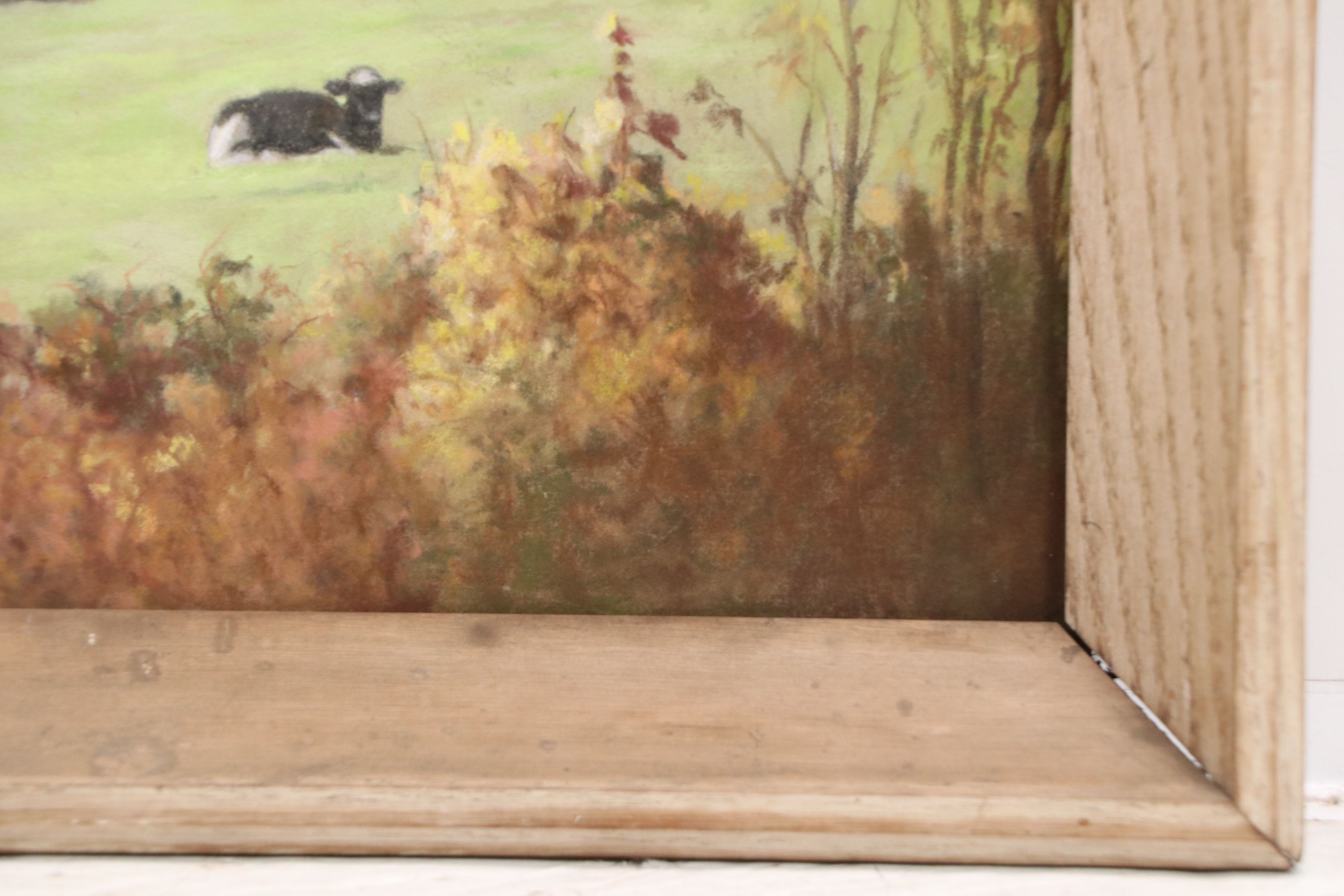 Adelaide Hiebel Large Pastel "In the Land of Plenty," Circa 1930