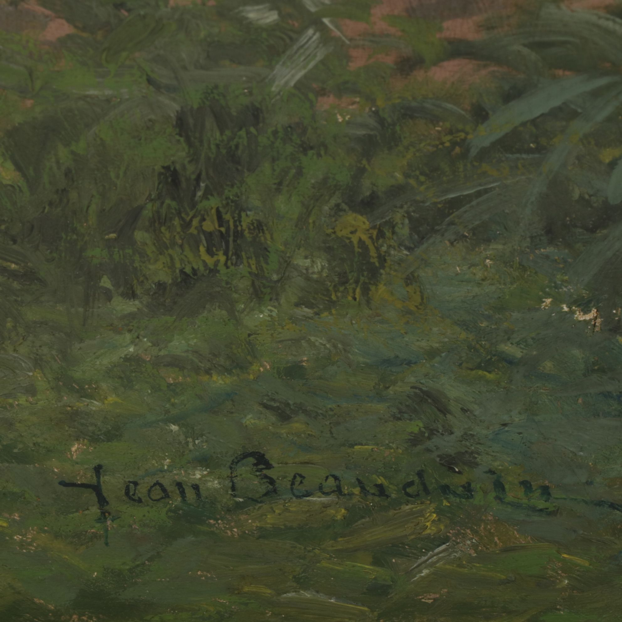 Jean Beauduin Portrait Oil Painting "Woman Seated in Garden"