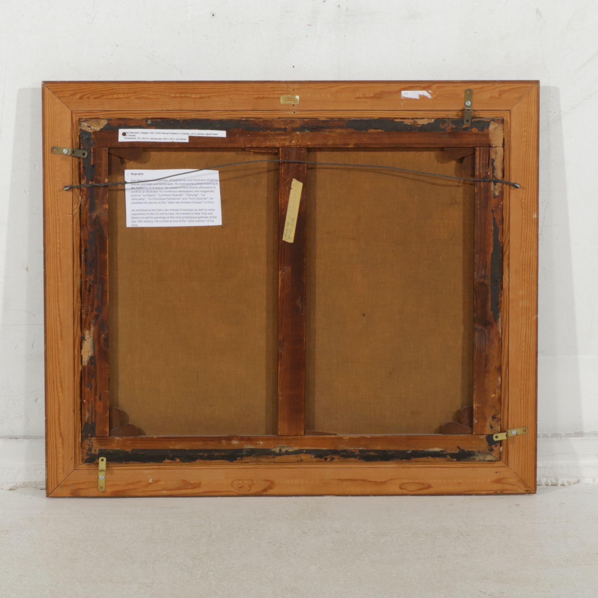 Jean Beauduin Portrait Oil Painting "Woman Seated in Garden"