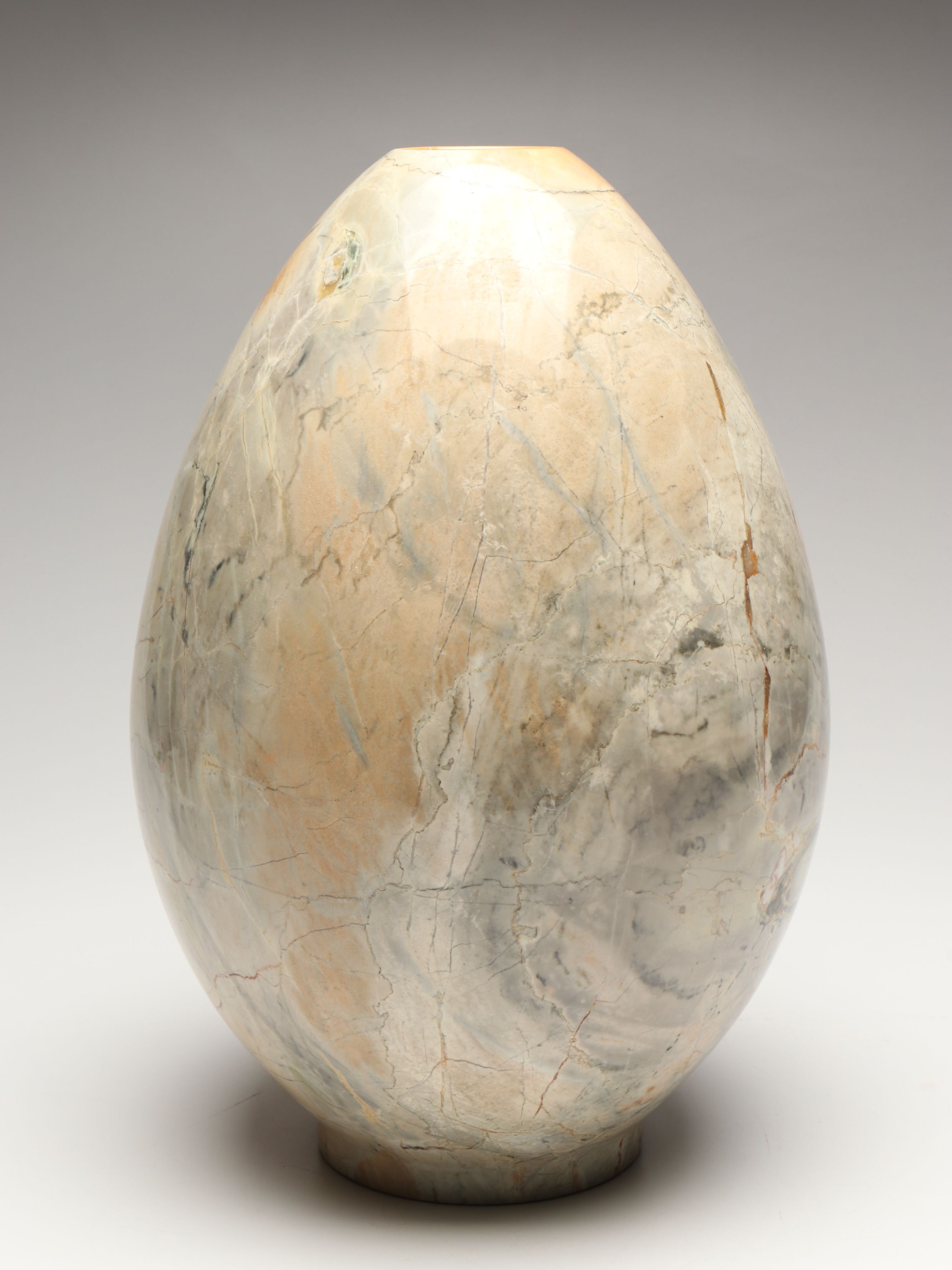 Polished Marble Egg Vase