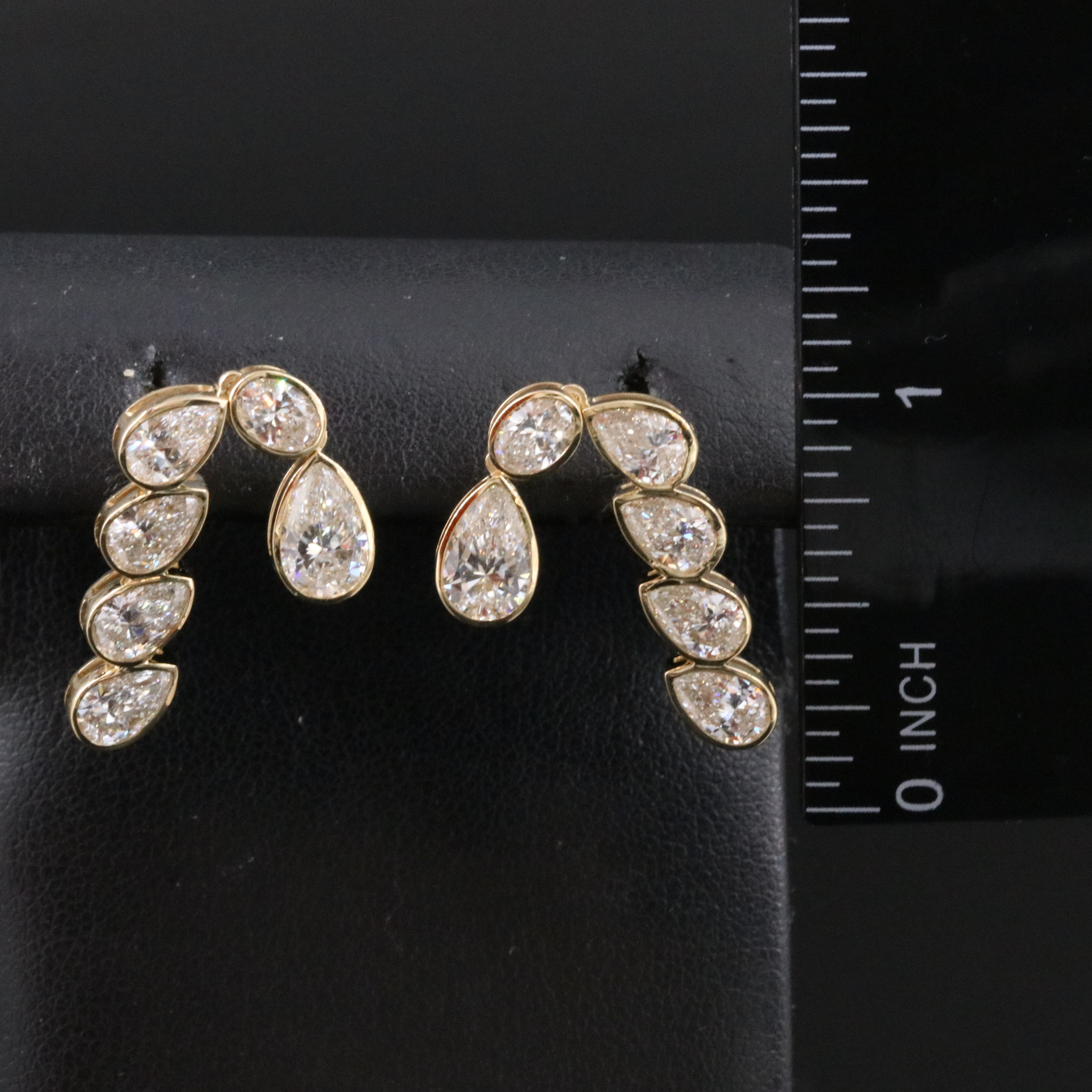 14K 5.58 CTW Lab Grown Diamond Ear Climber Earrings
