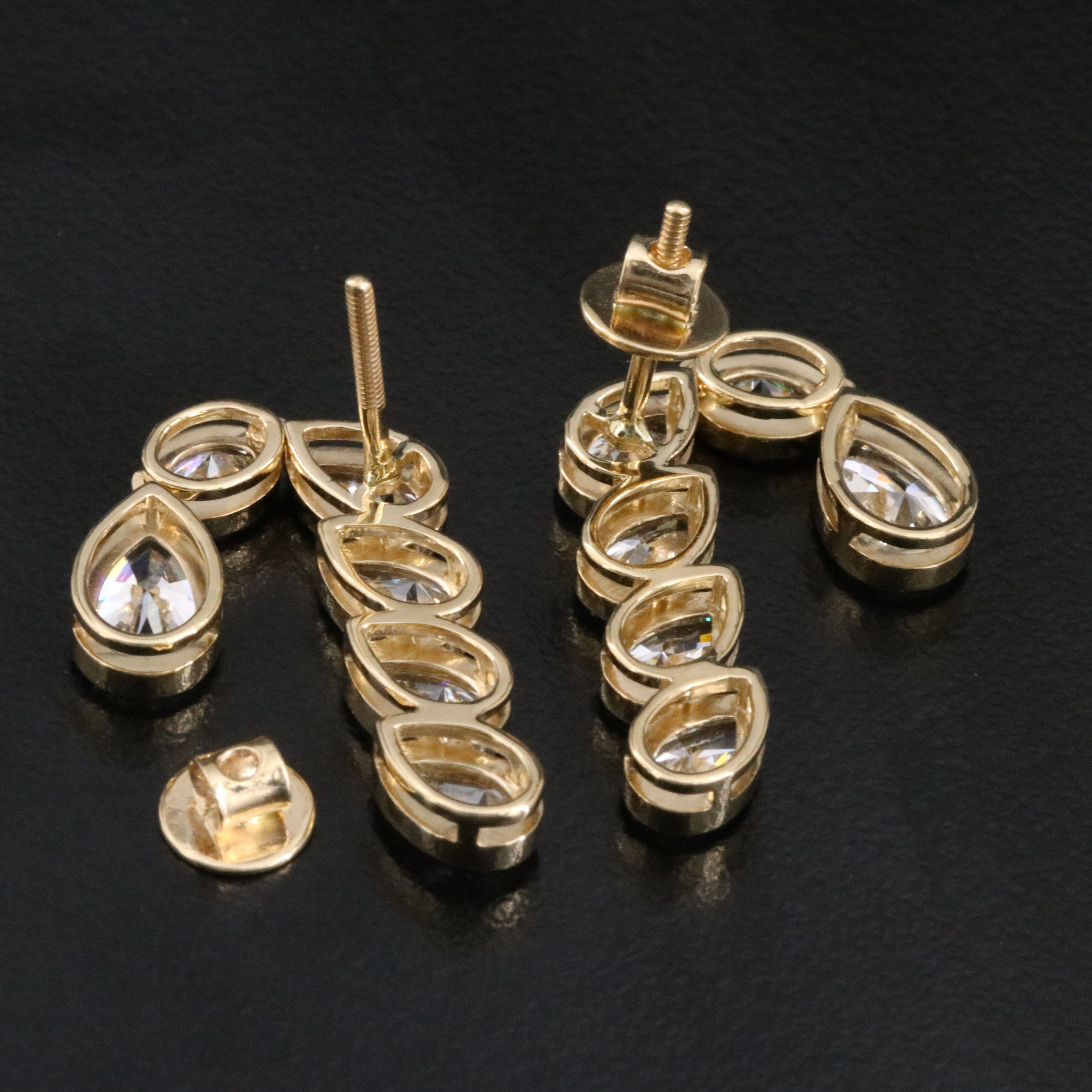 14K 5.58 CTW Lab Grown Diamond Ear Climber Earrings