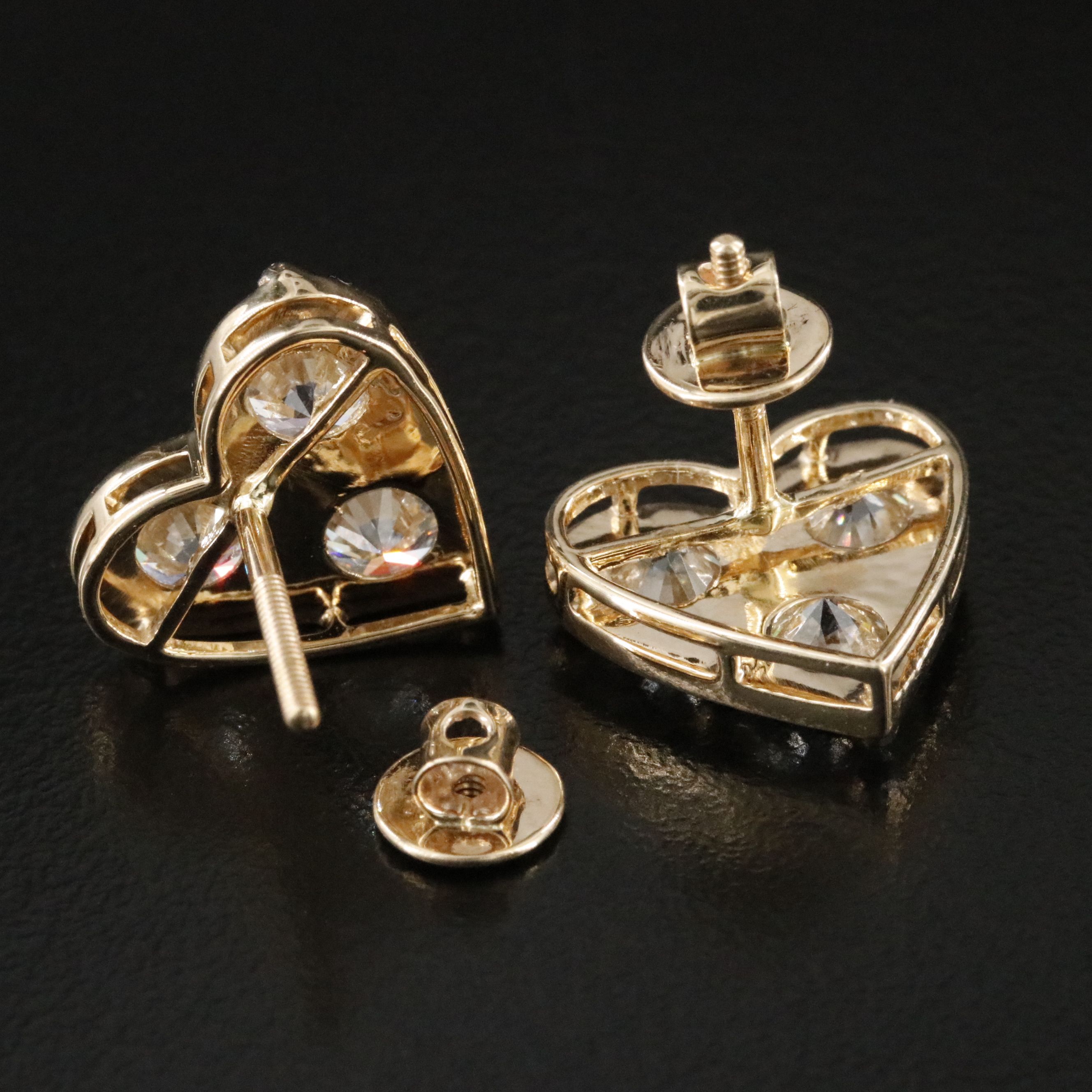 14K 5.24 CTW Lab Grown Diamond Heart Earrings