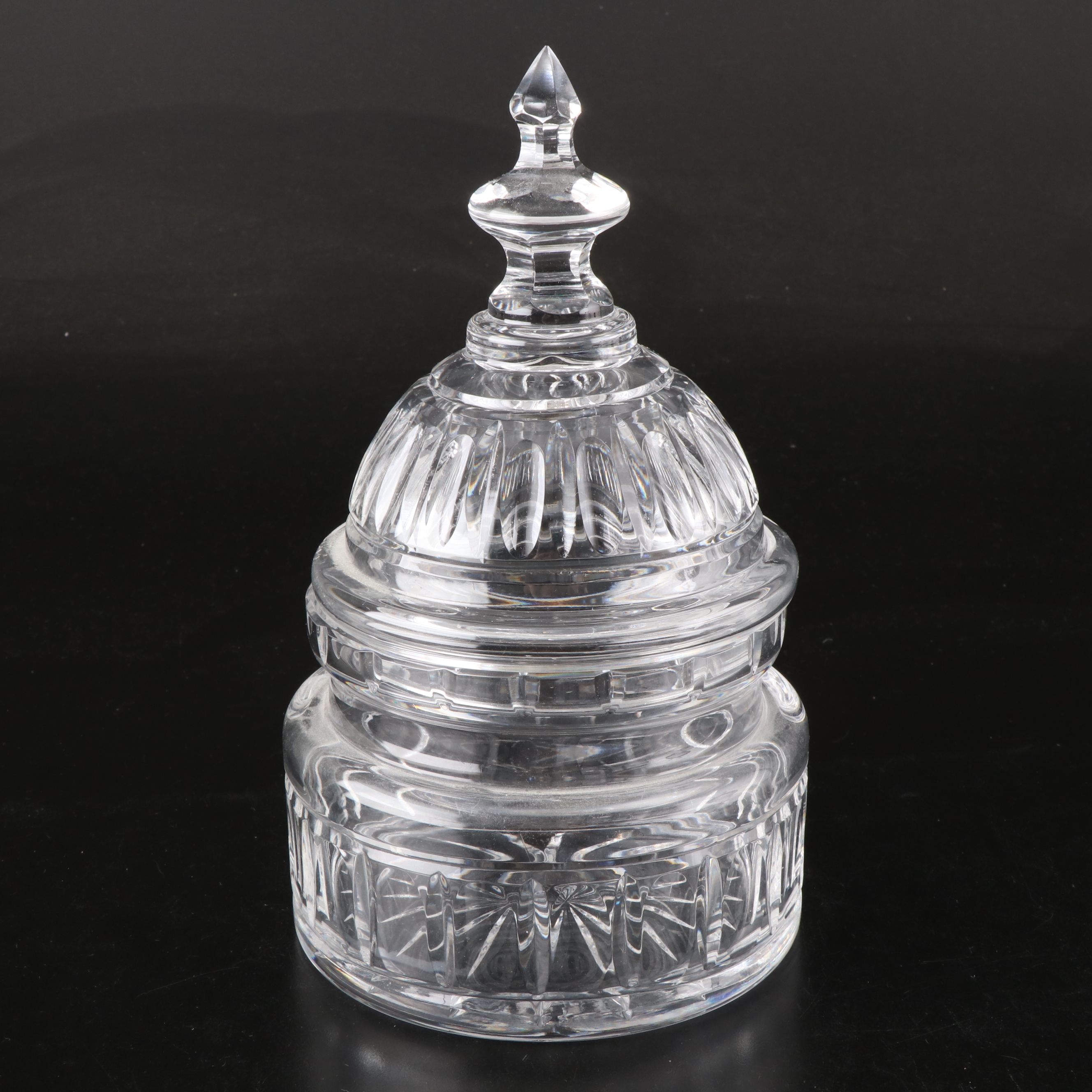 Waterford Crystal "Alana" Hurricane Lamp and Globe with Other Desk Accessories