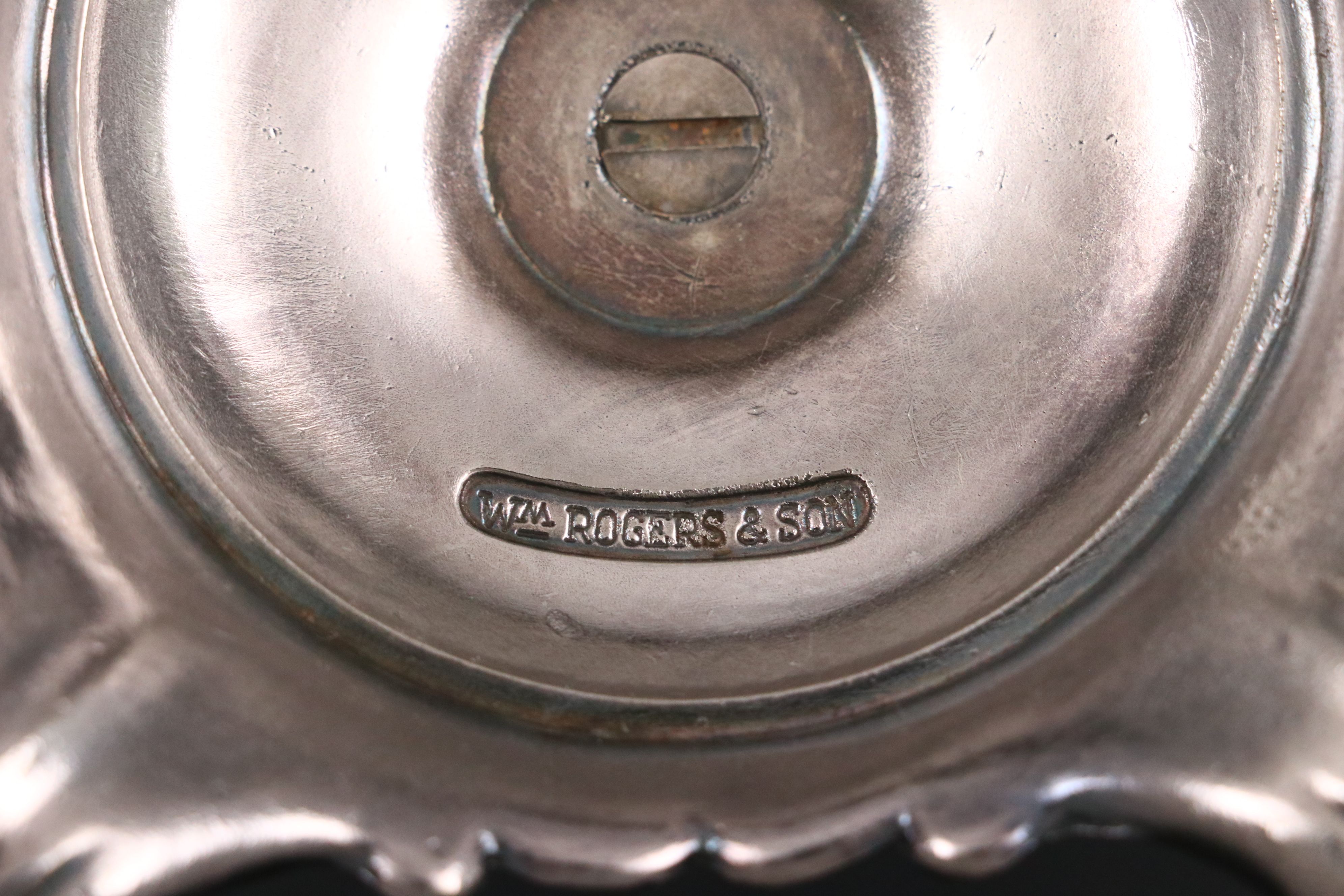 Pair of Wm Rogers & Son Silver Plate Candelabra