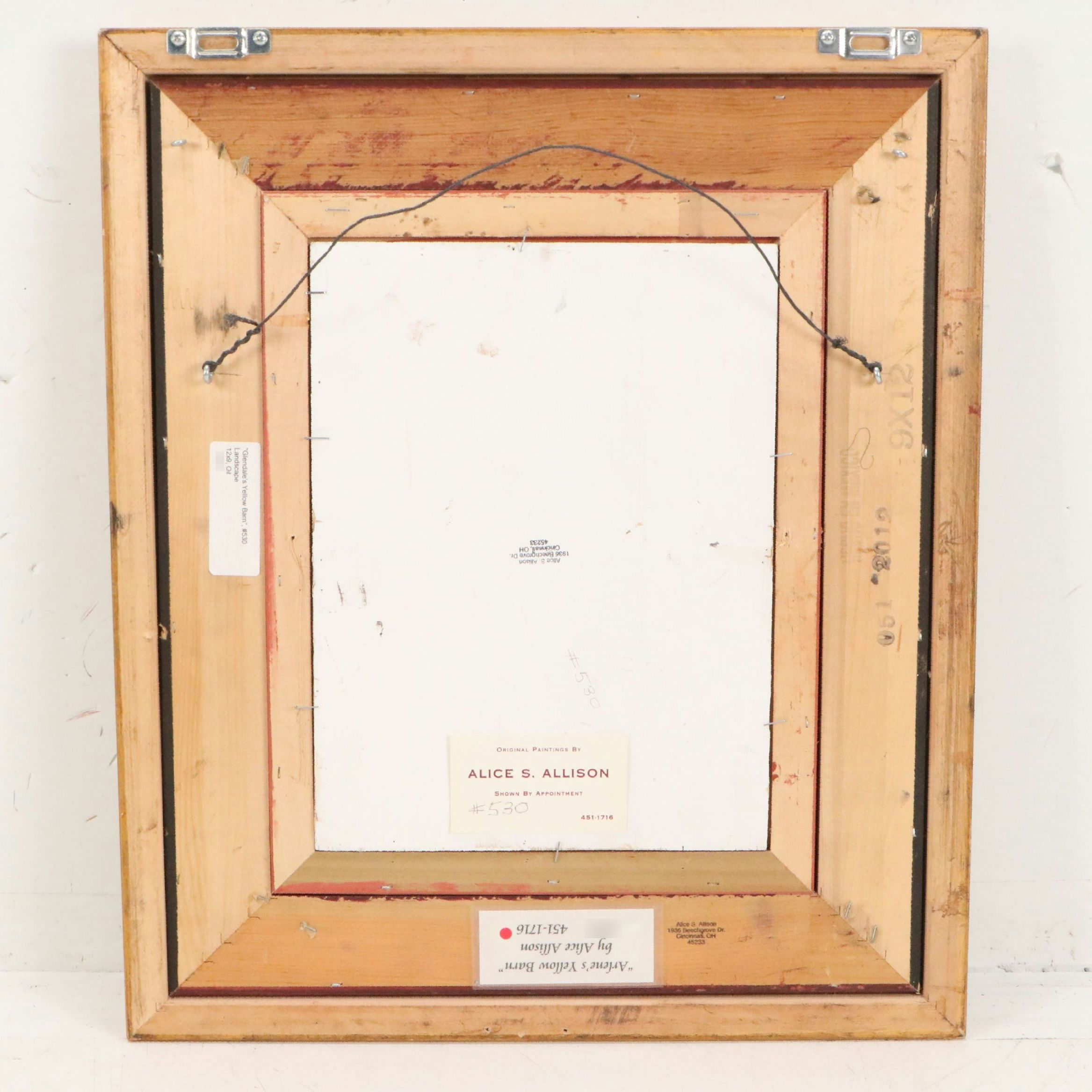 Alice S. Allison Oil Painting "Arlene's Yellow Barn"