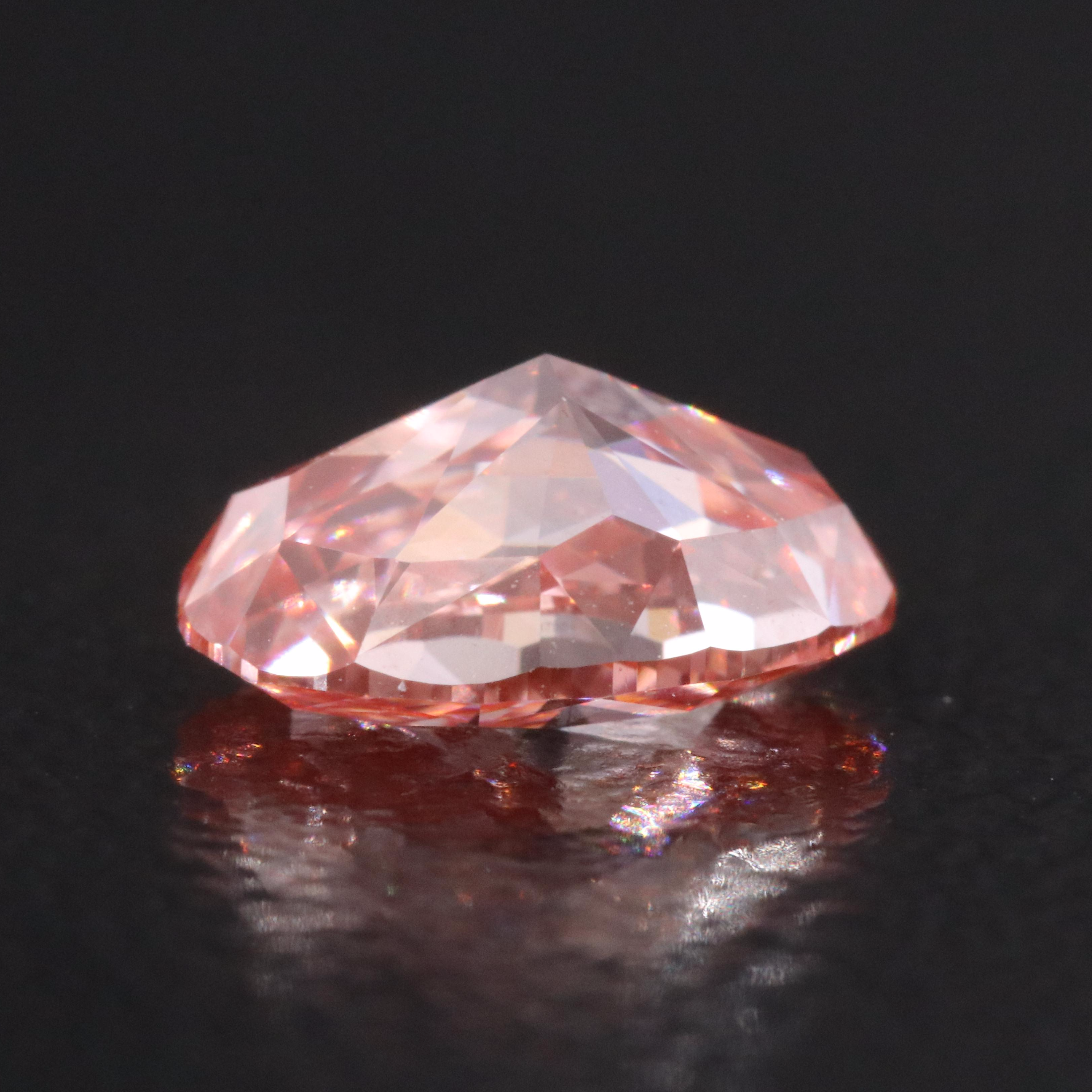 Loose 1.39 CT Lab Grown Fancy Vivid Pink Diamond with IGI Report