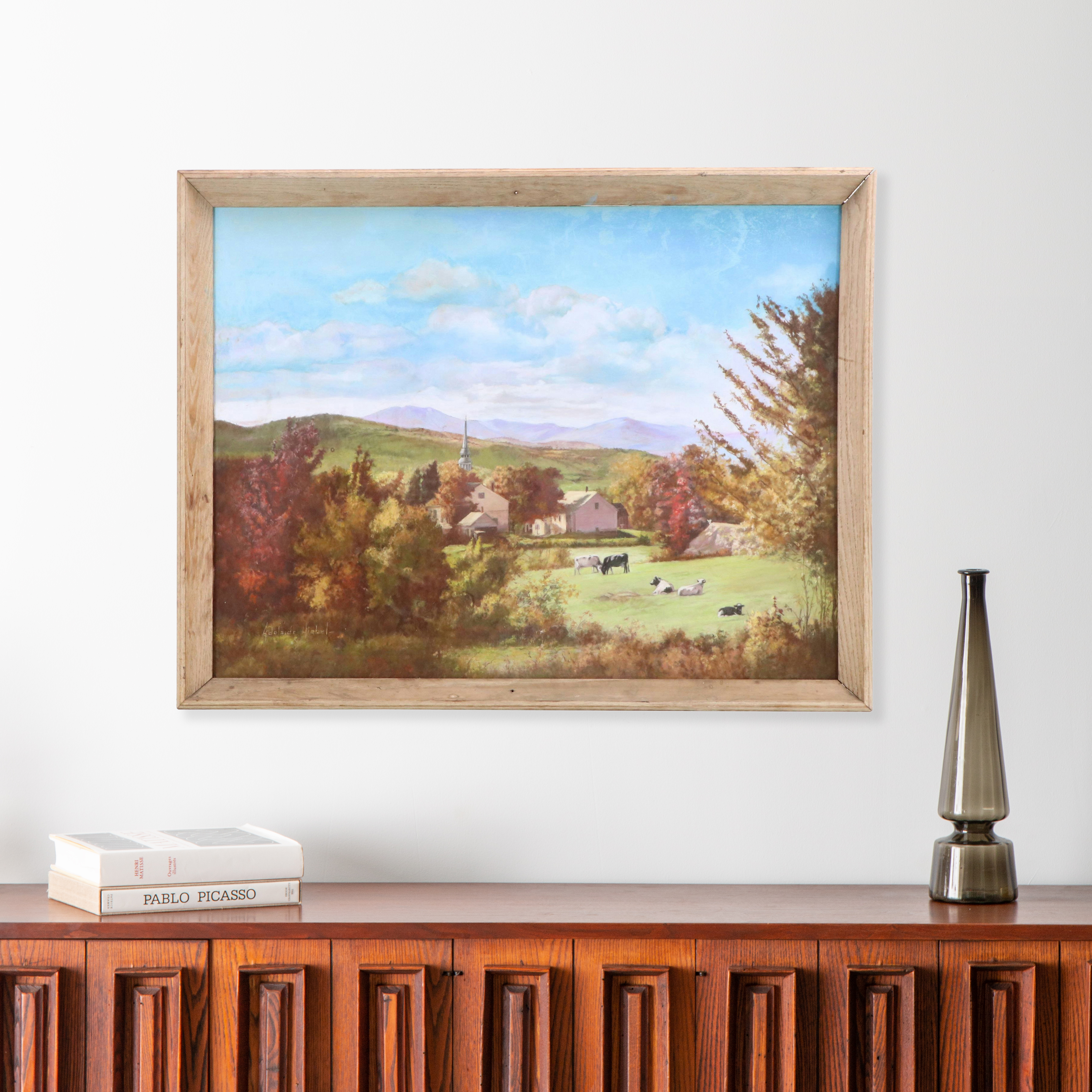 Adelaide Hiebel Large Pastel "In the Land of Plenty," Circa 1930