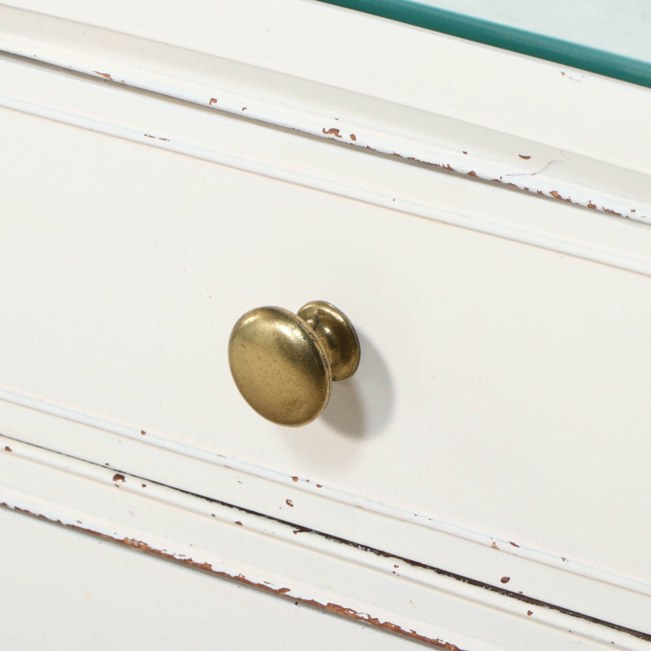 Painted Hepplewhite Style Painted Kneehole Desk, Mid-20th Century