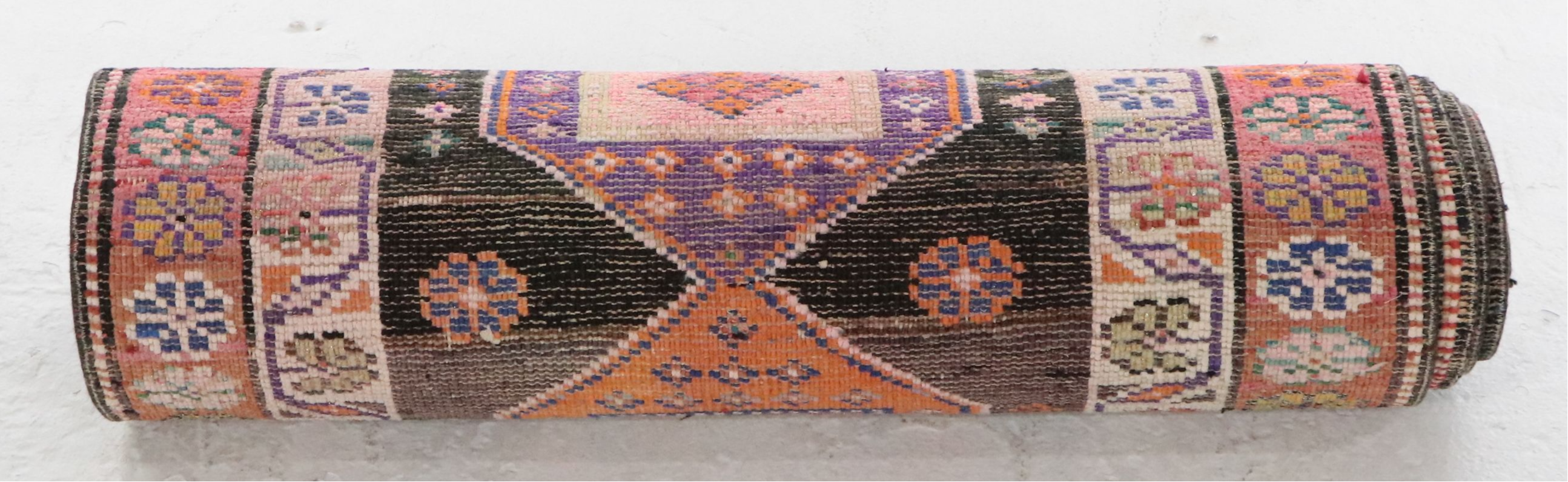 2'7 x 12'4 Hand-Knotted Turkish Anatolian Carpet Runner