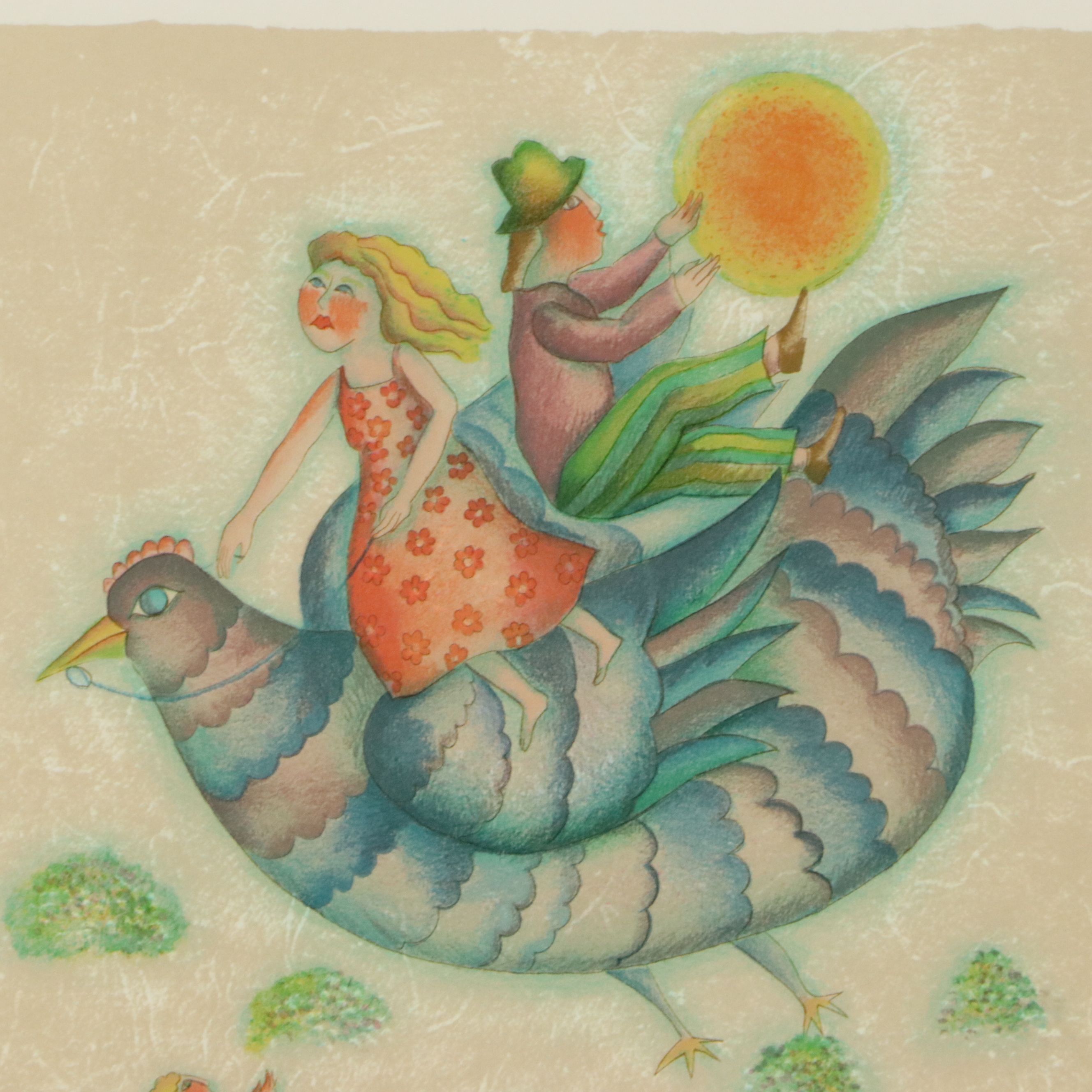 Françoise Deberdt Lithograph "Envol," 1985