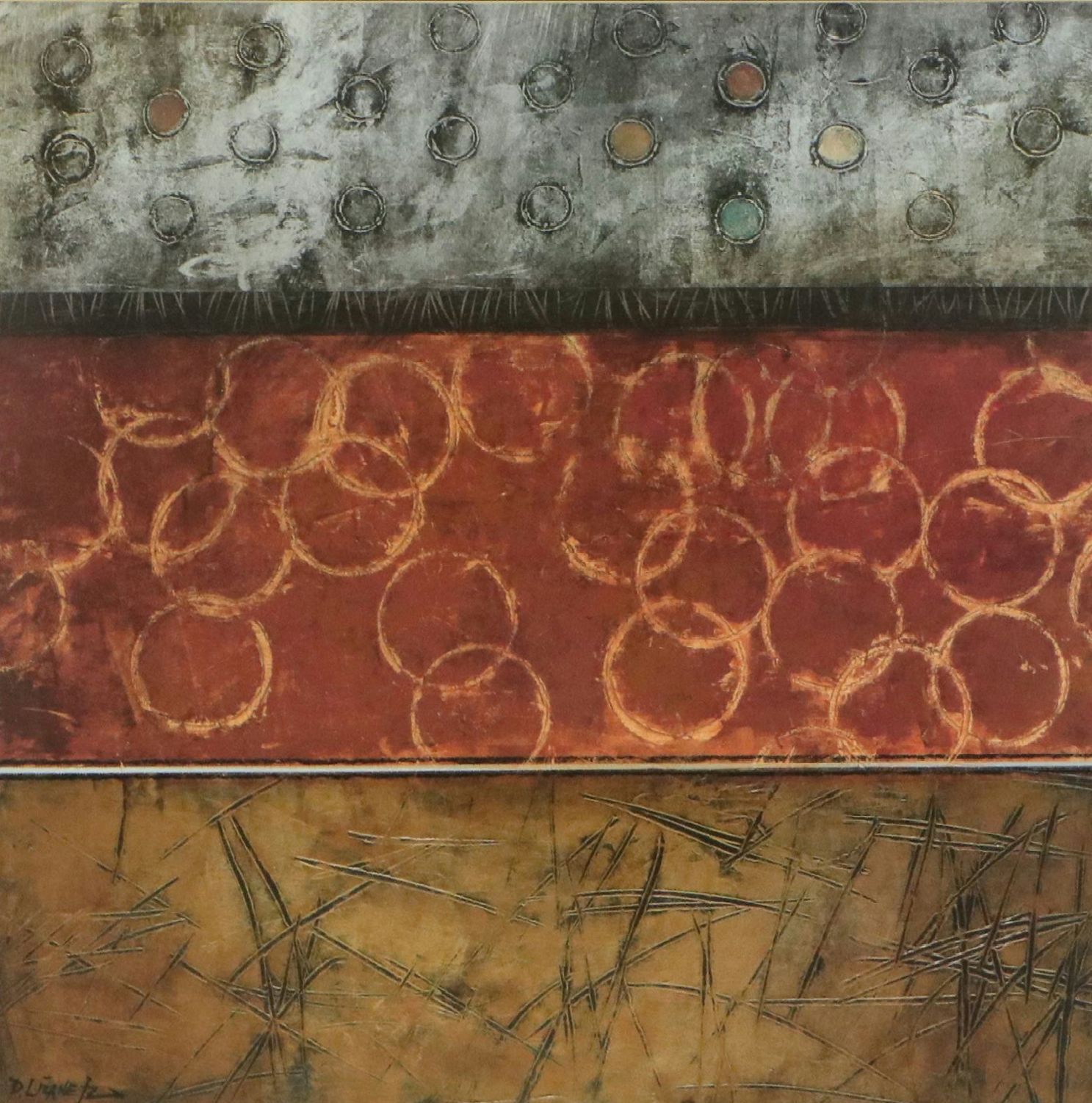 Abstract Offset Lithograph After David Lizanetz, 21st Century