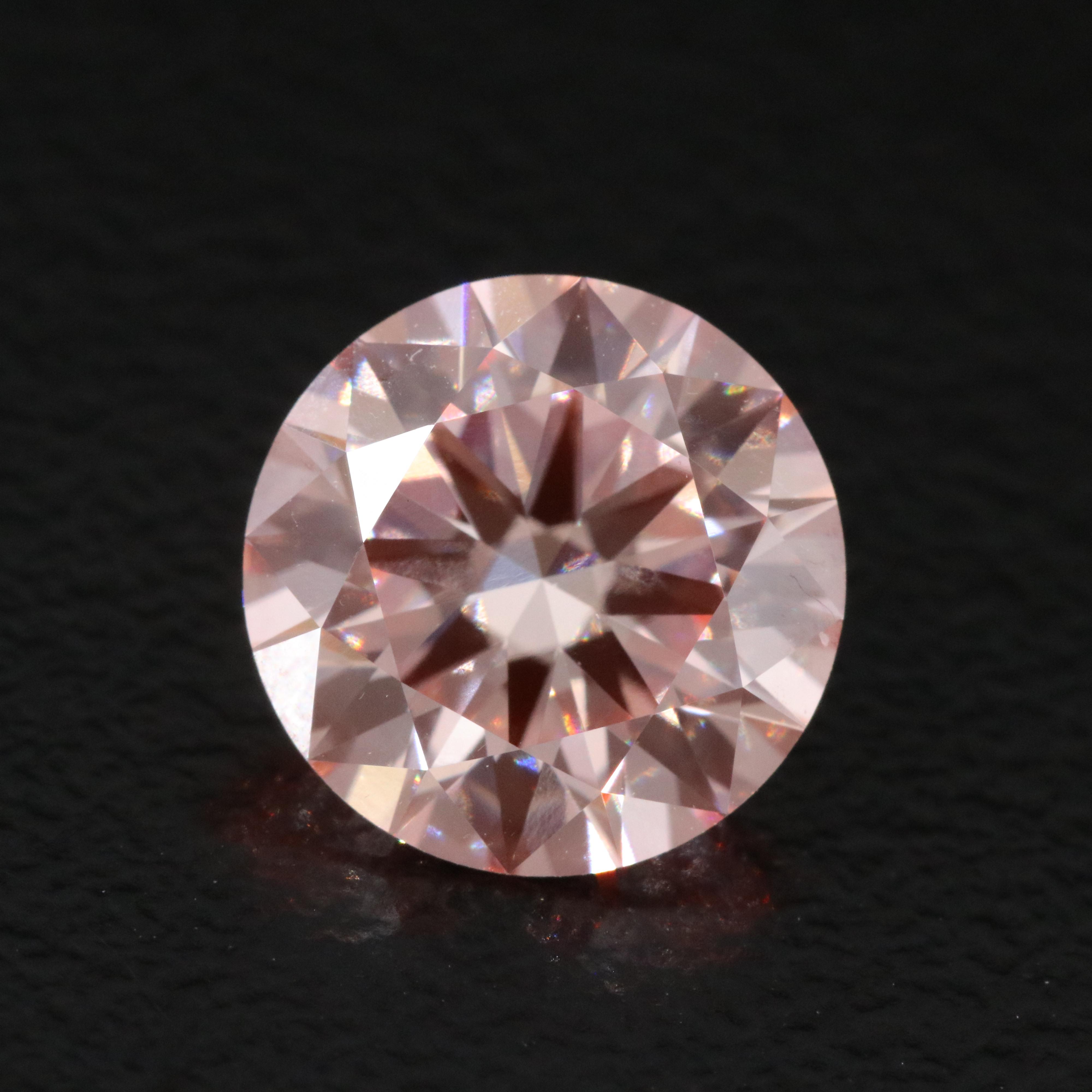 Loose 2.44 CT Lab Grown Fancy Intense Pink Diamond with IGI Report