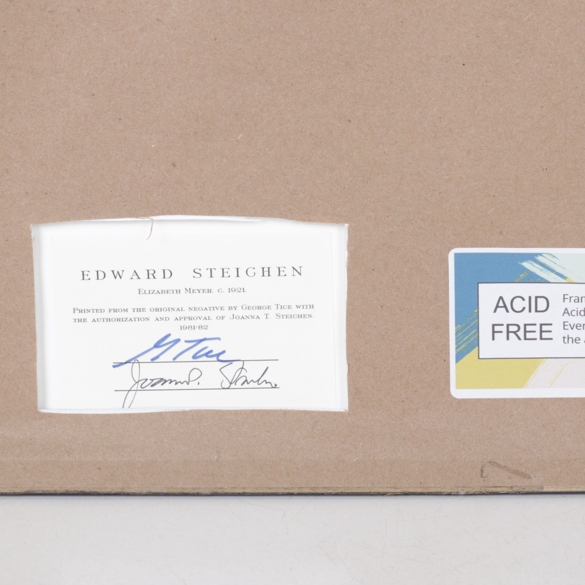 Edward Steichen "Elizabeth Meyer" Silver Gelatin Printed by George Tice, 1986