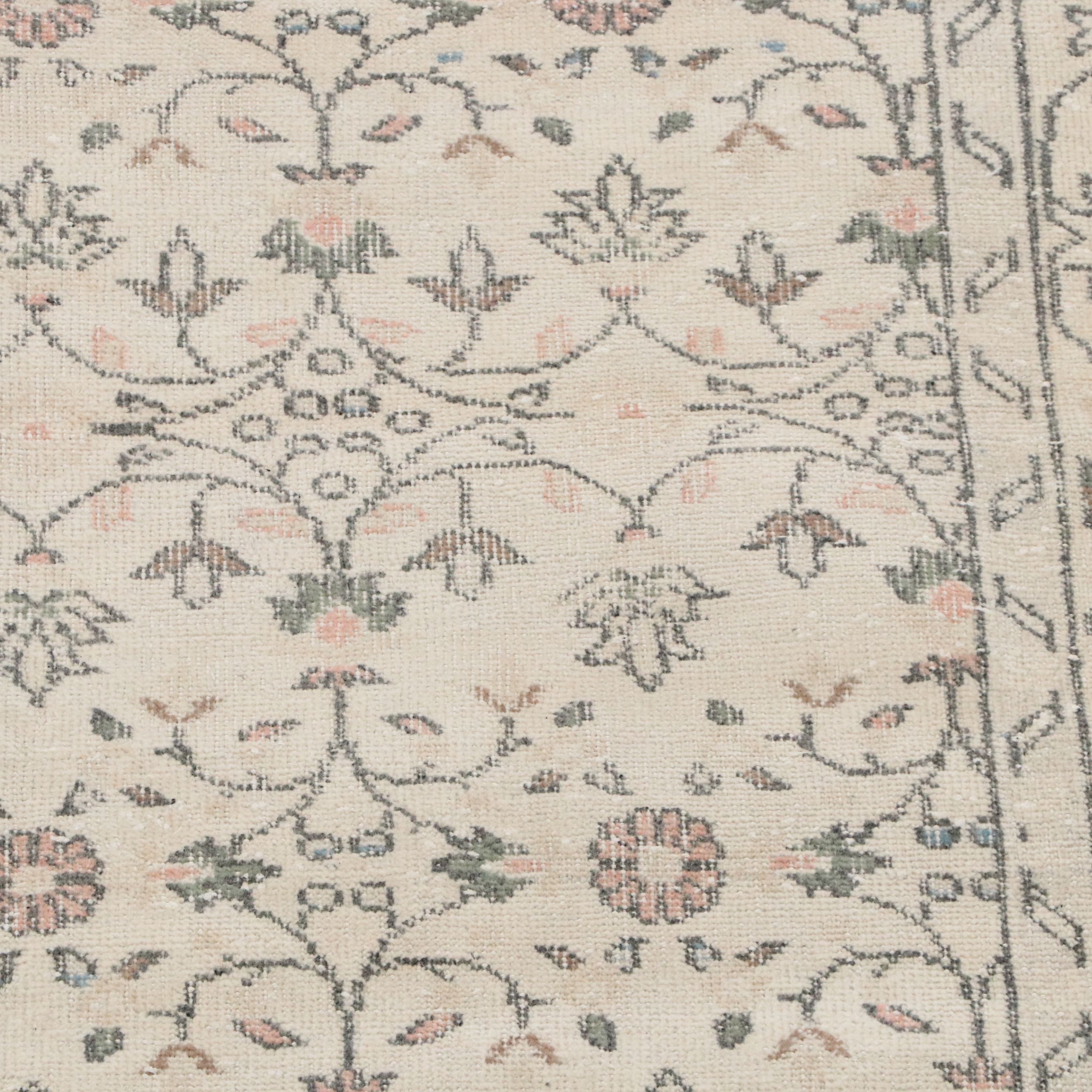 4' x 7' Hand-Knotted Turkish Oushak Area Rug