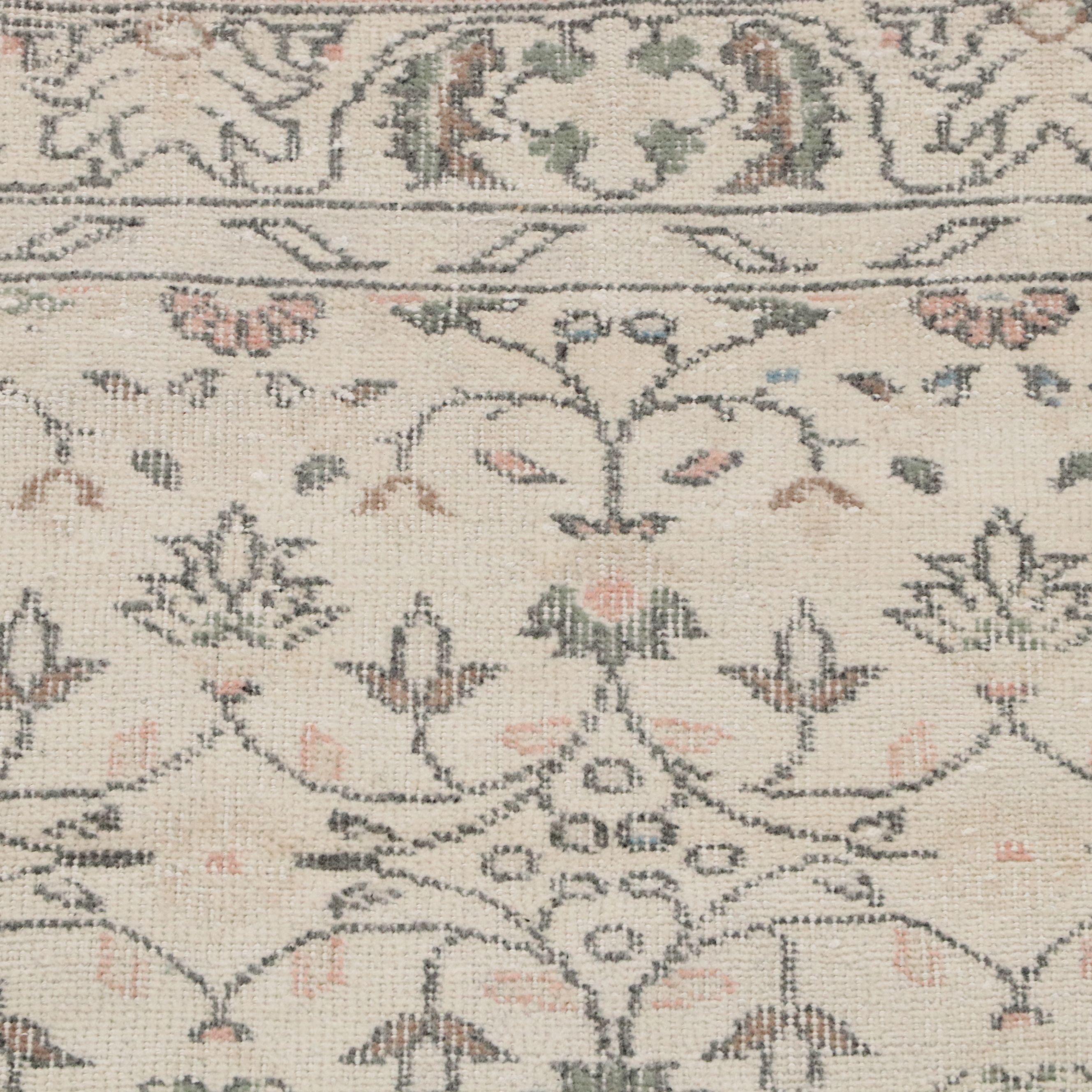 4' x 7' Hand-Knotted Turkish Oushak Area Rug