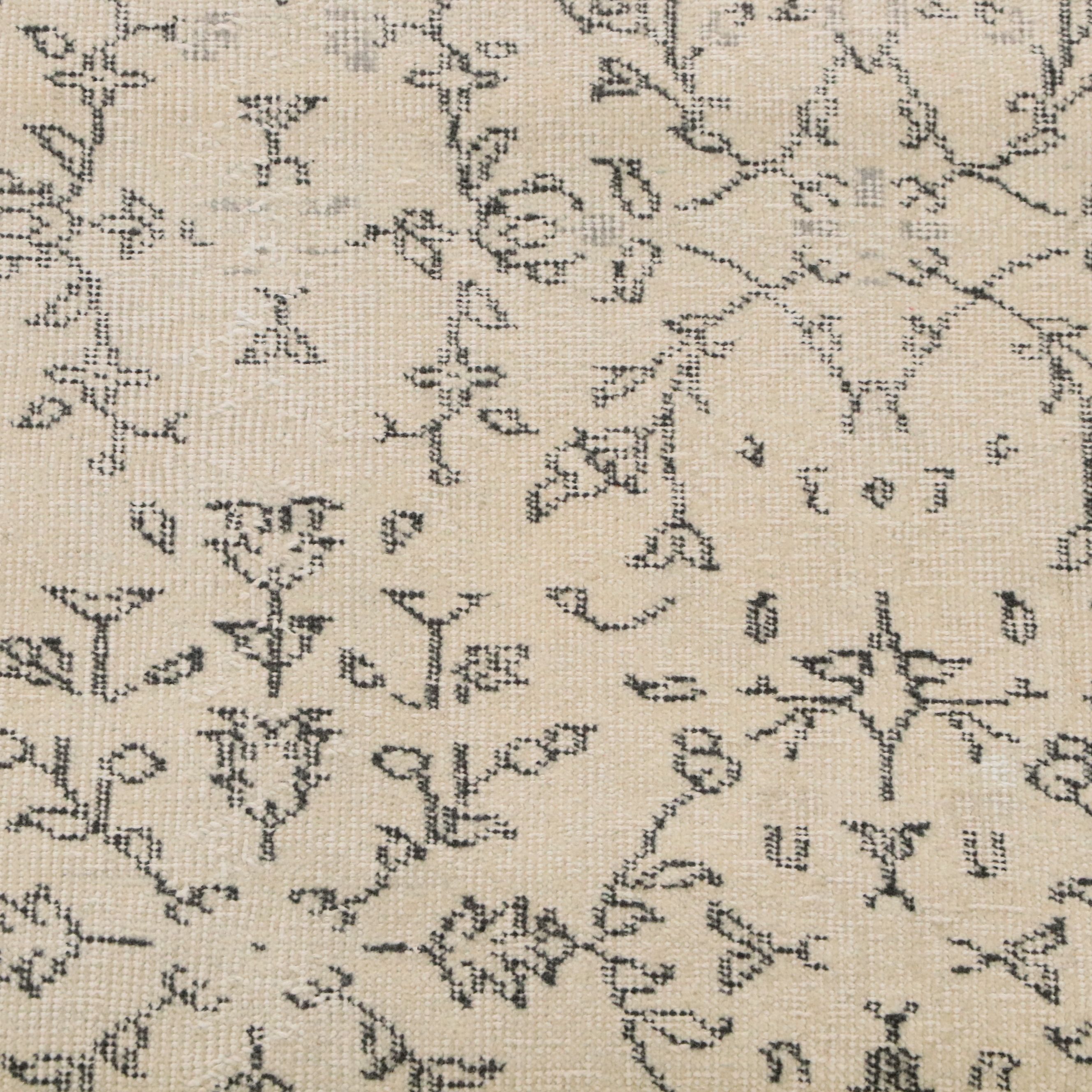 3'11 x 6'9 Hand-Knotted Turkish Oushak Area Rug