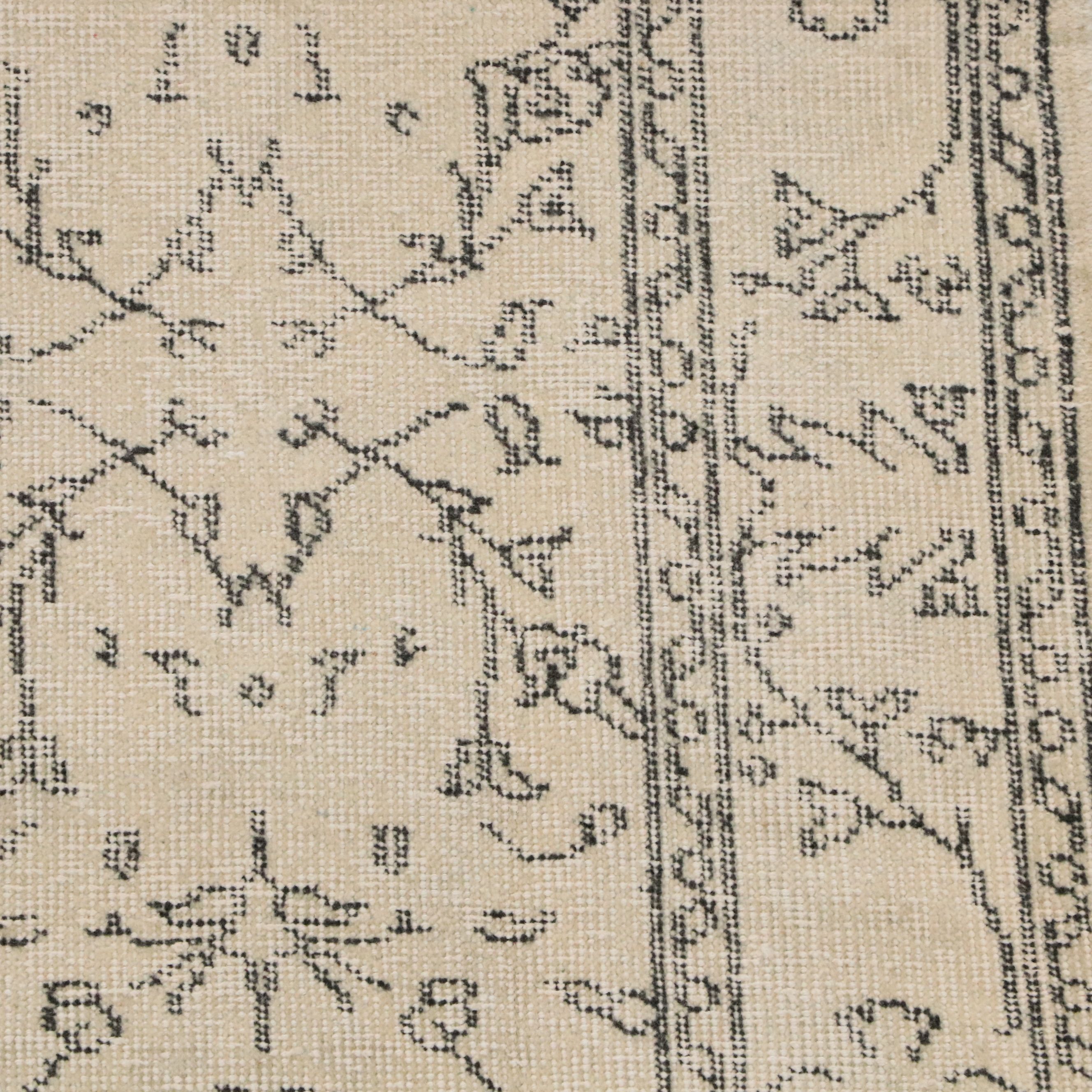 3'11 x 6'9 Hand-Knotted Turkish Oushak Area Rug