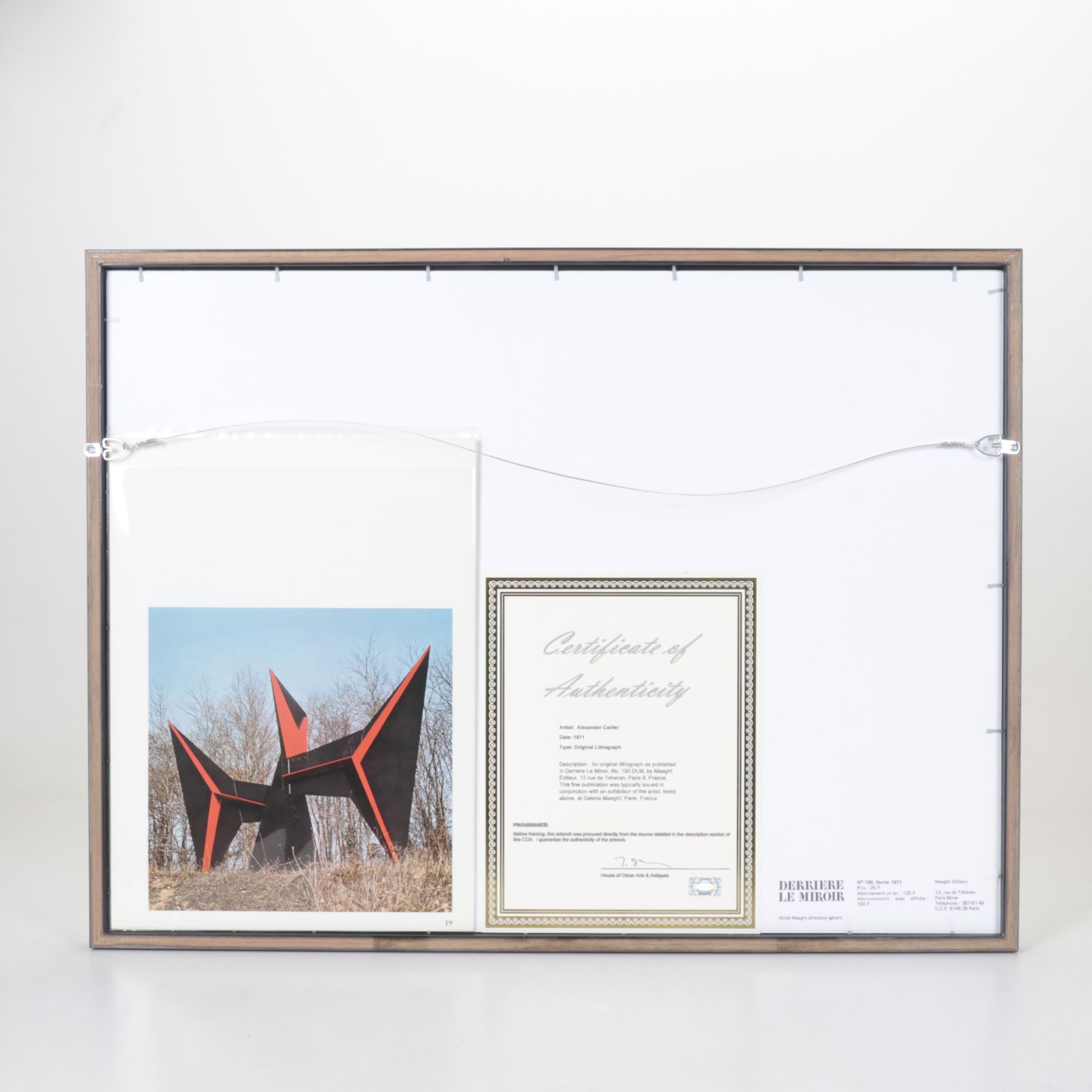 Alexander Calder Double-Page Color Lithograph for "Derrière le Miroir," 1971