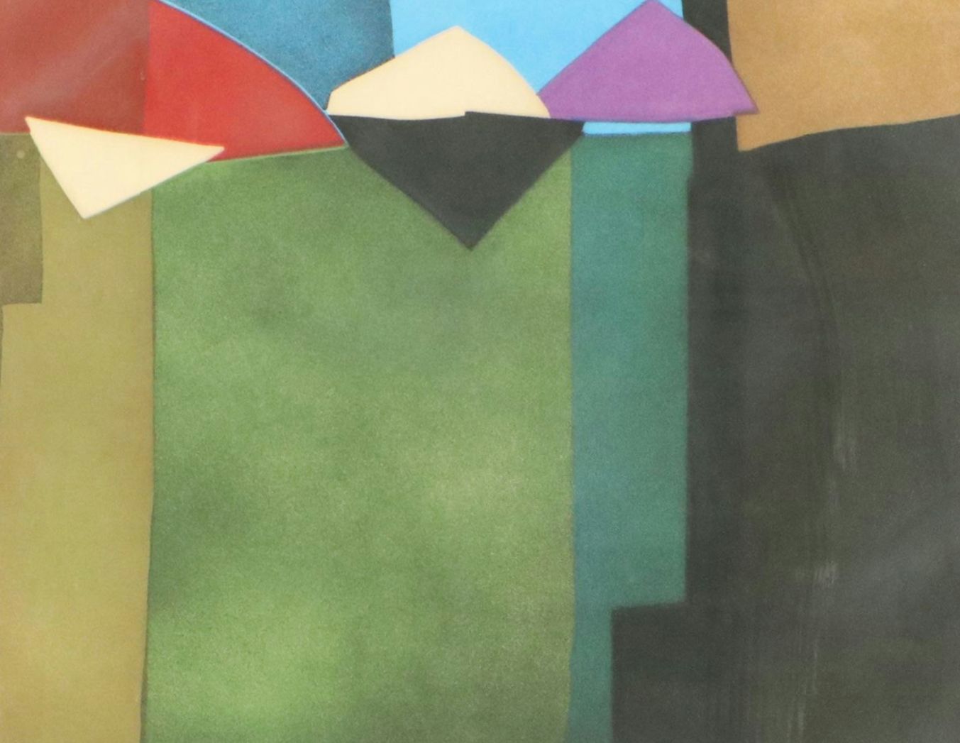 Bertrand Dorny Abstract Geometric Color Aquatint
