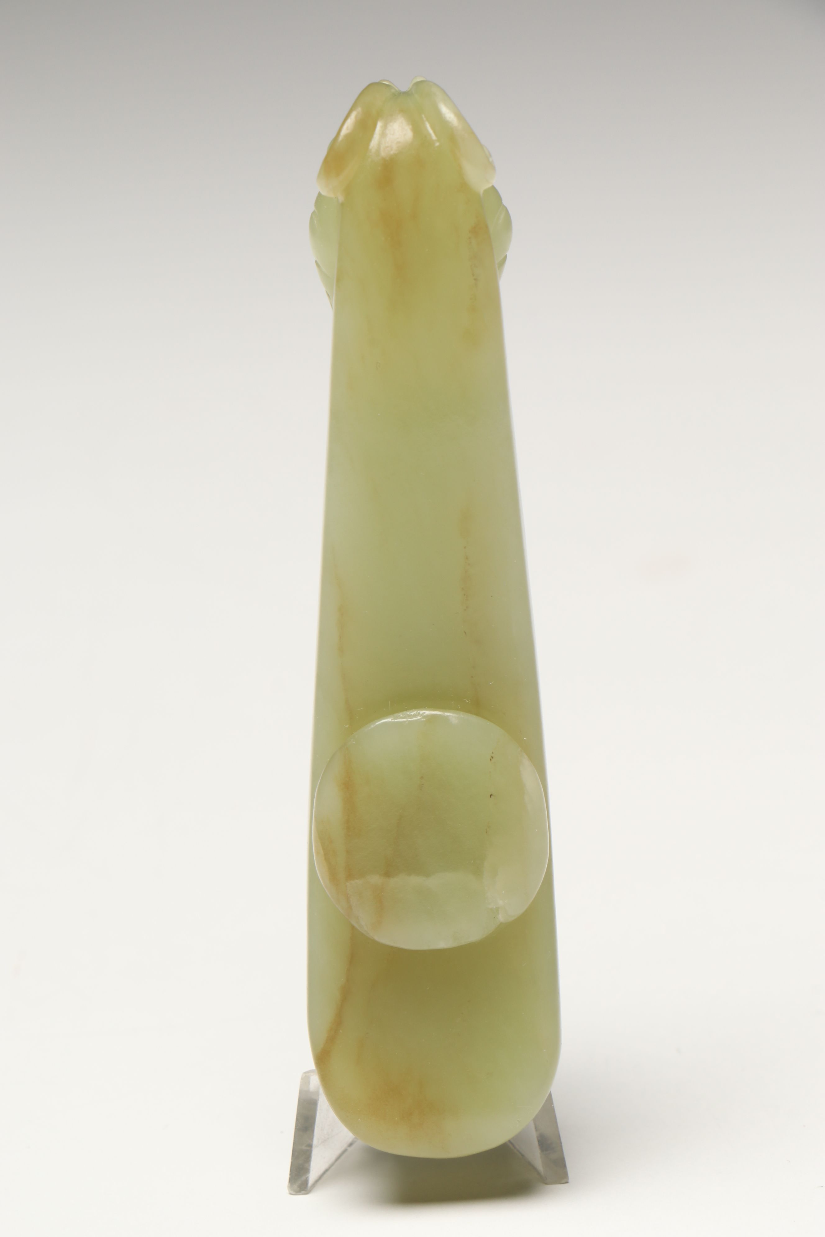 Chinese Carved Serpentine Dragon Belt Hook