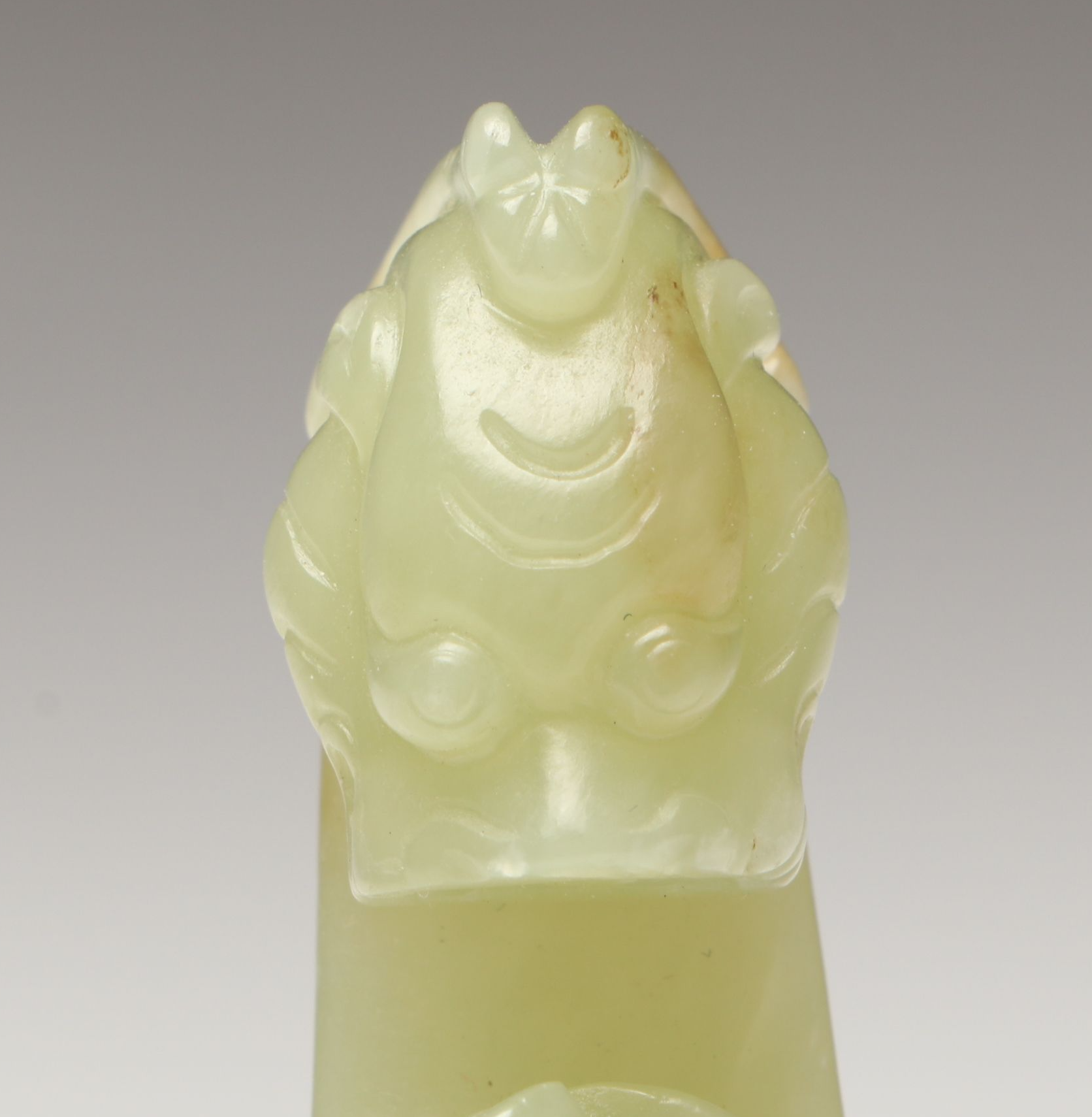 Chinese Carved Serpentine Dragon Belt Hook