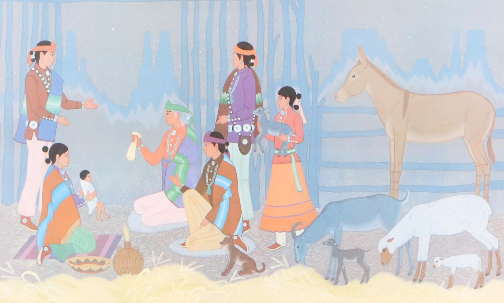 Harrison Begay Offset Lithograph "Nativity"