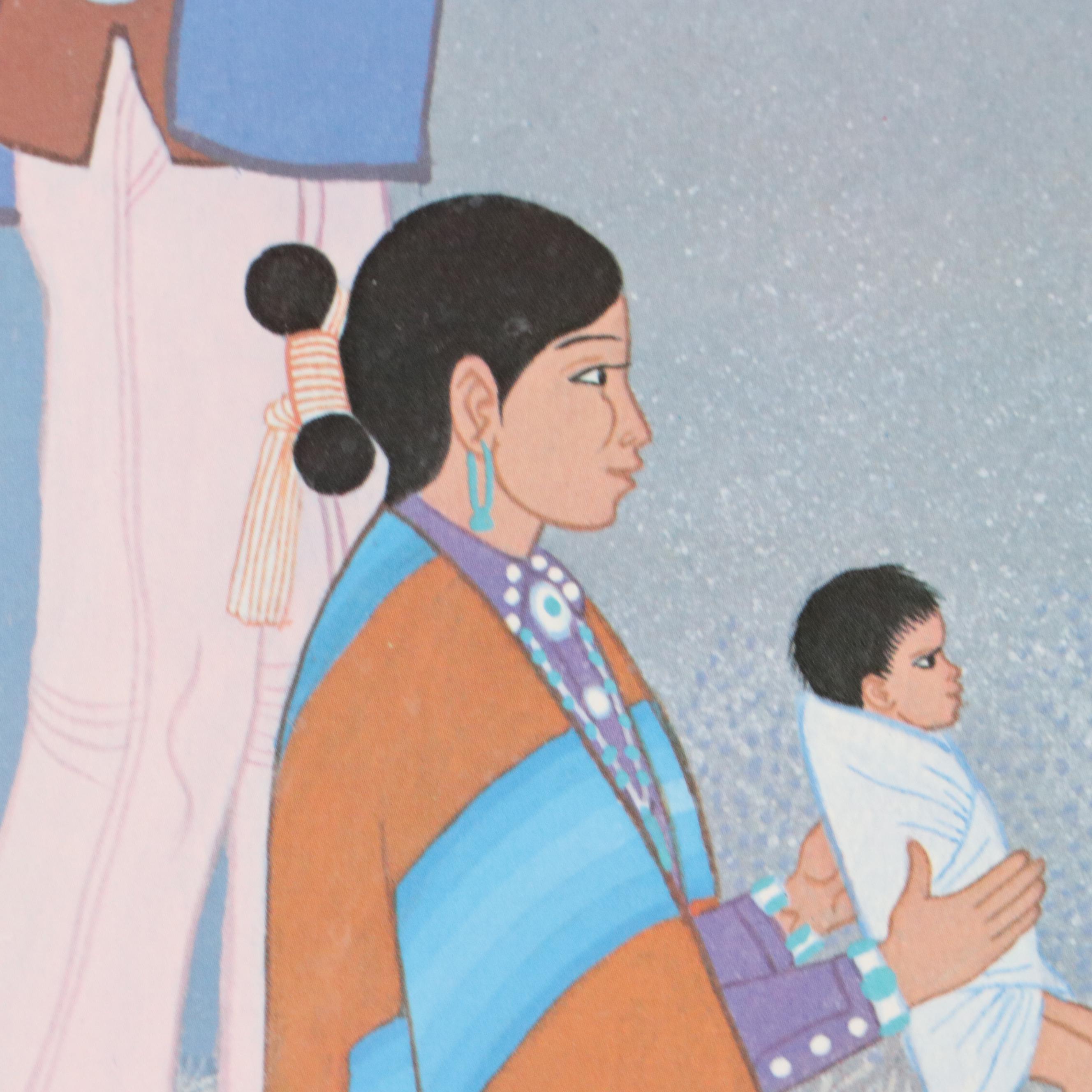 Harrison Begay Offset Lithograph "Nativity"