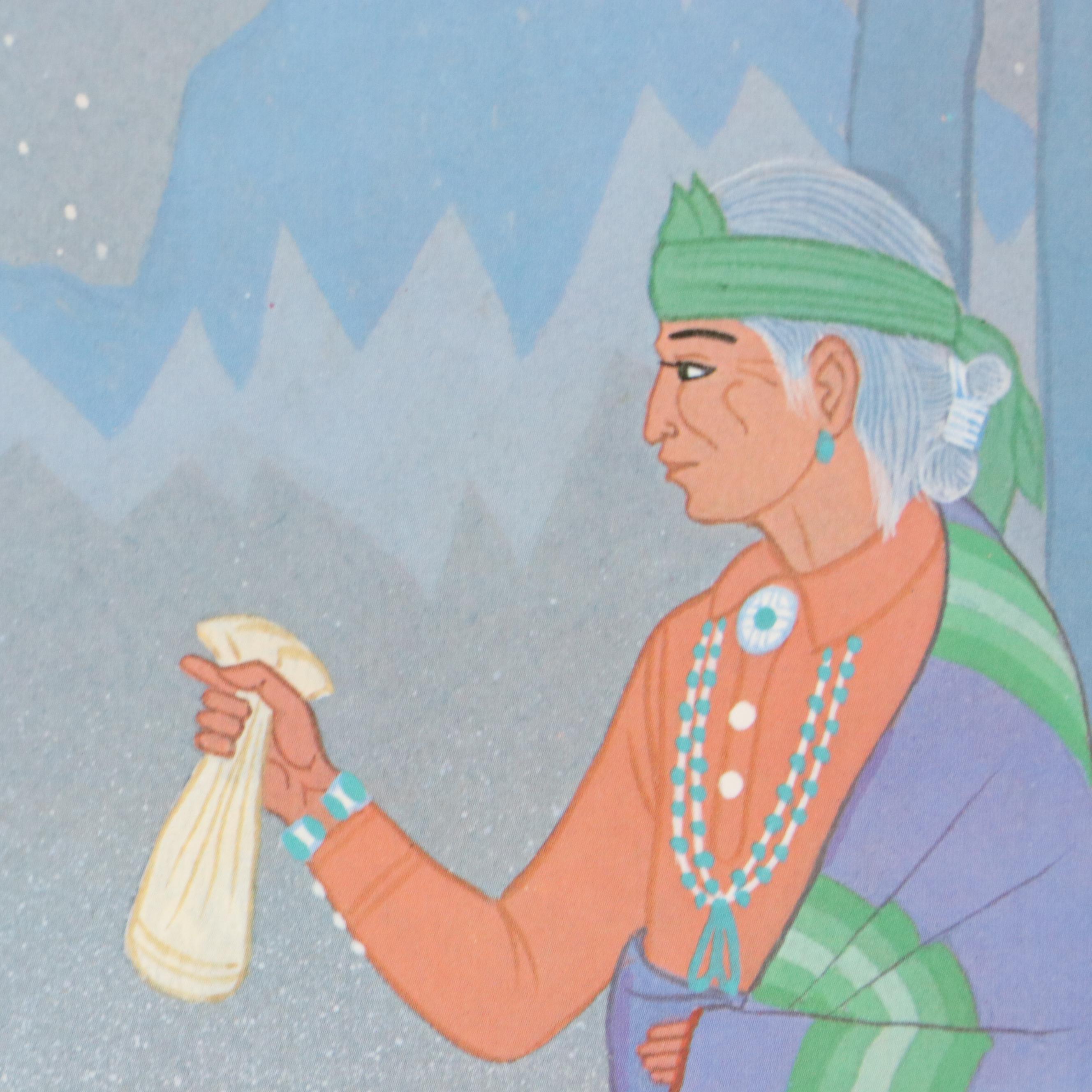 Harrison Begay Offset Lithograph "Nativity"