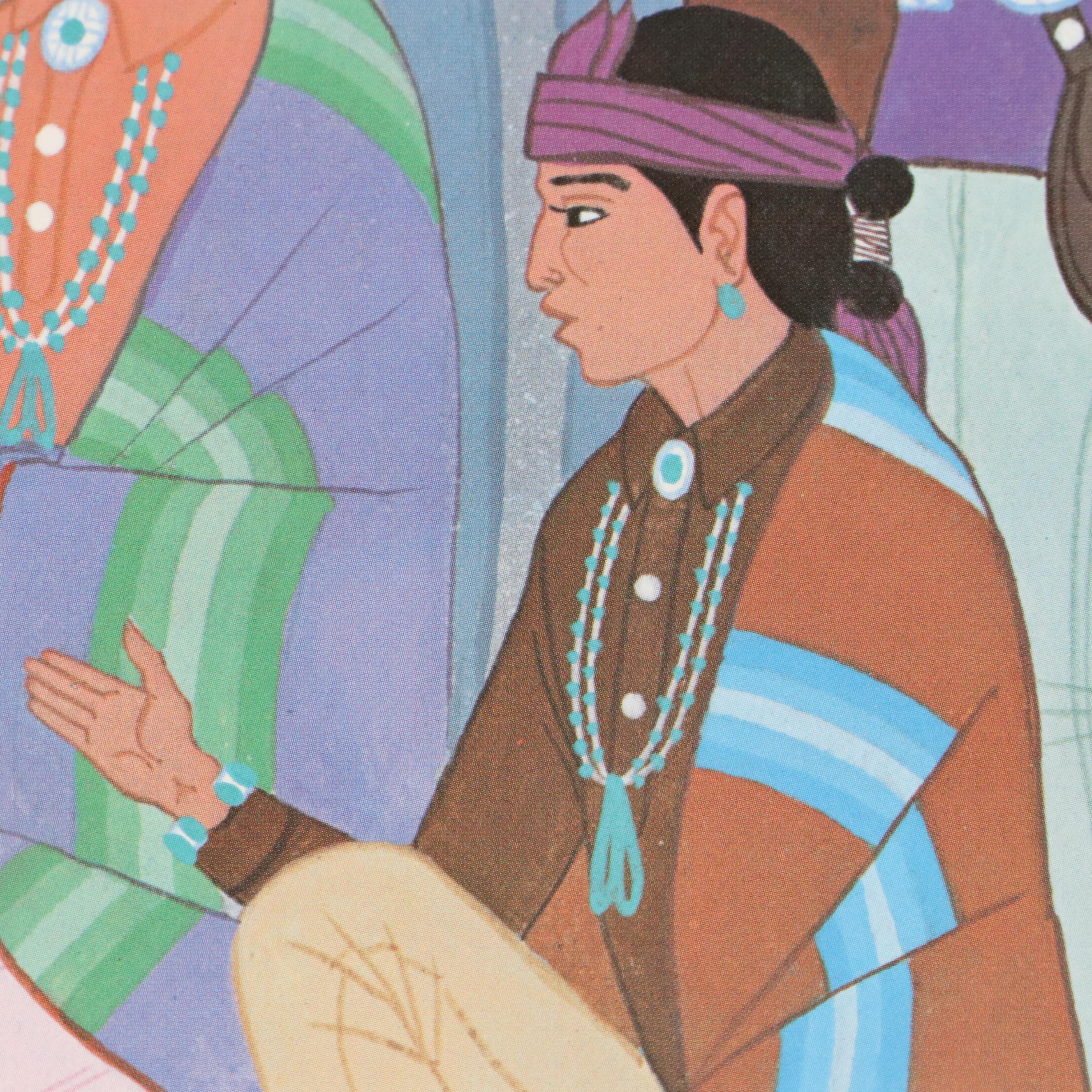 Harrison Begay Offset Lithograph "Nativity"