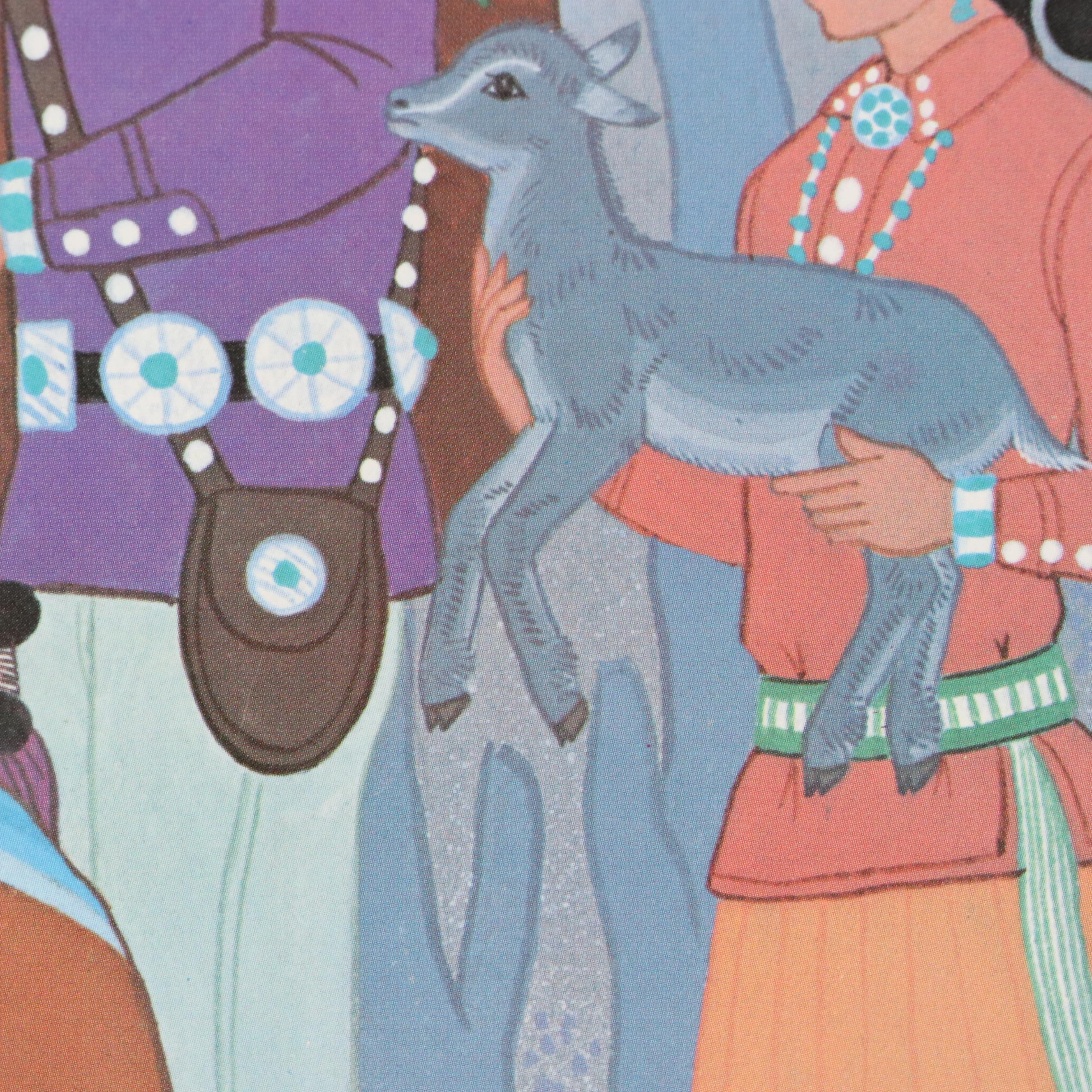 Harrison Begay Offset Lithograph "Nativity"