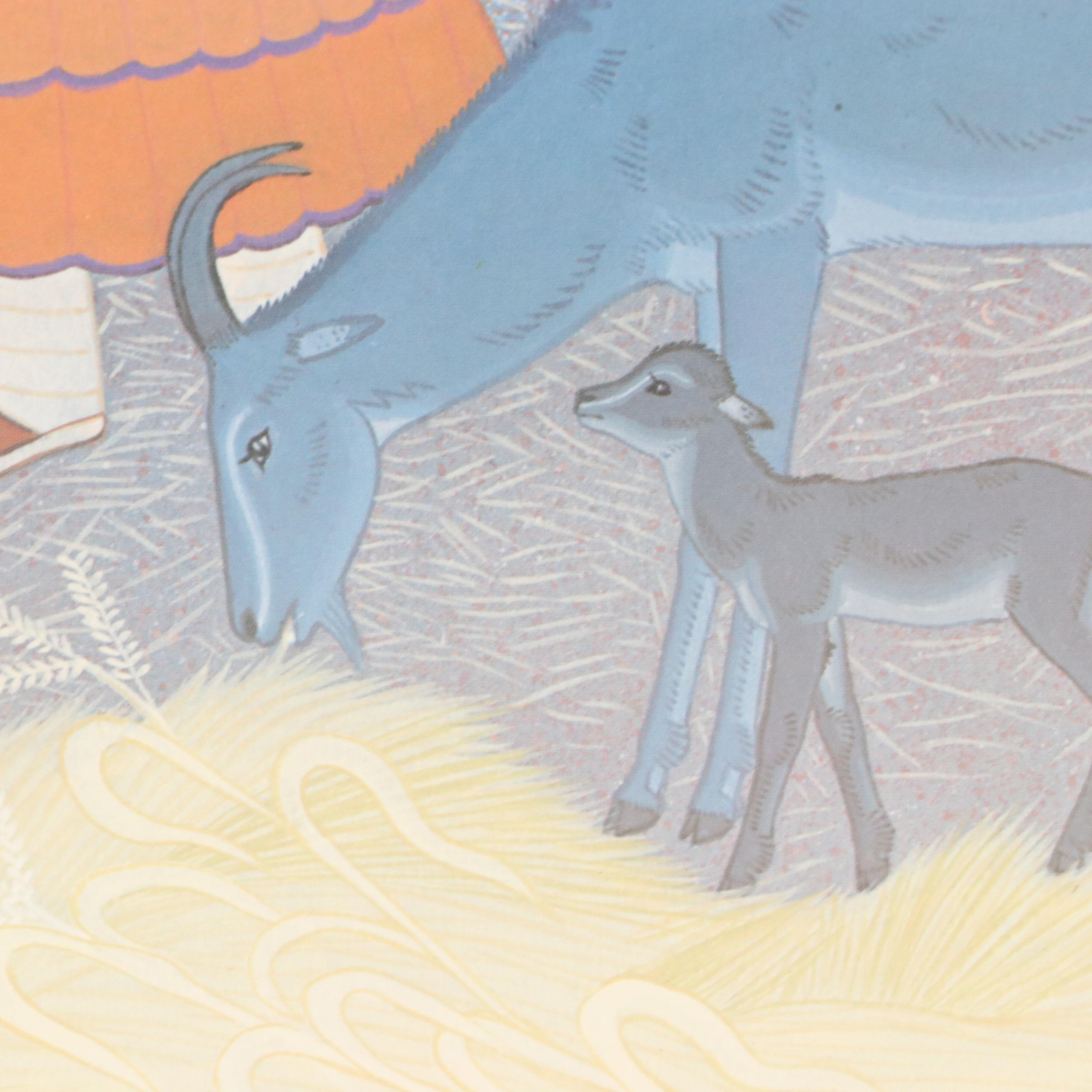 Harrison Begay Offset Lithograph "Nativity"