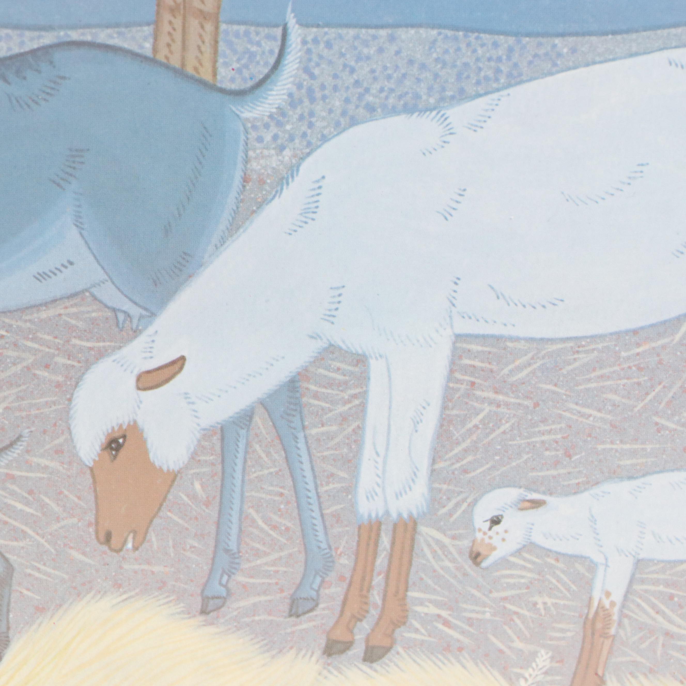 Harrison Begay Offset Lithograph "Nativity"