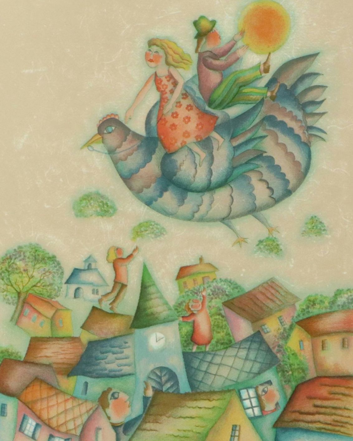 Françoise Deberdt Lithograph "Envol," 1985