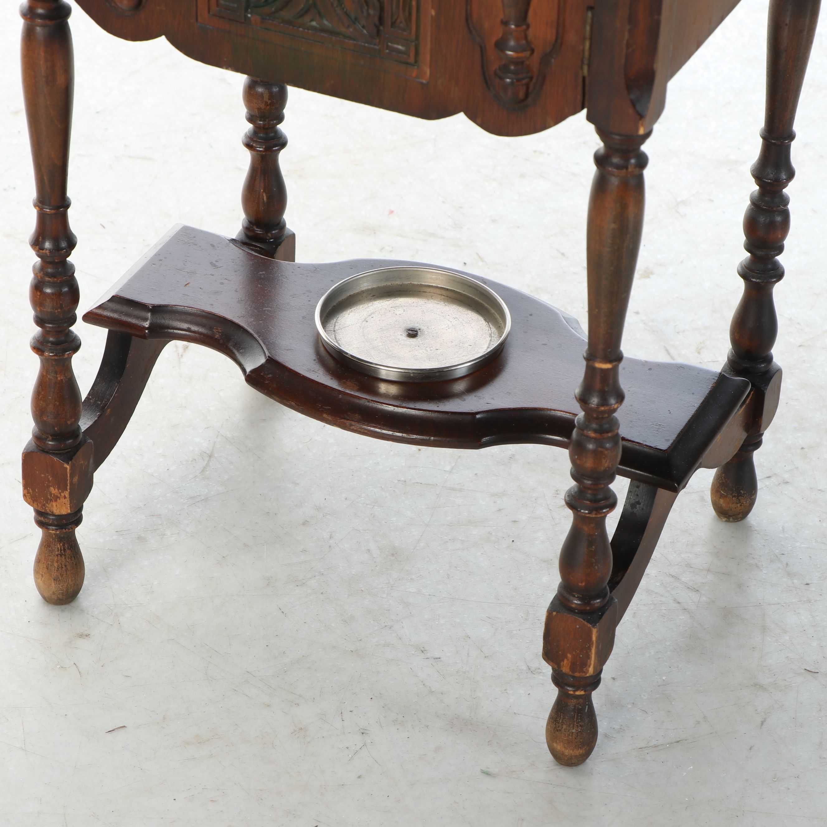 Art Nouveau Engraved Smoking Cabinet, Early 20th Century