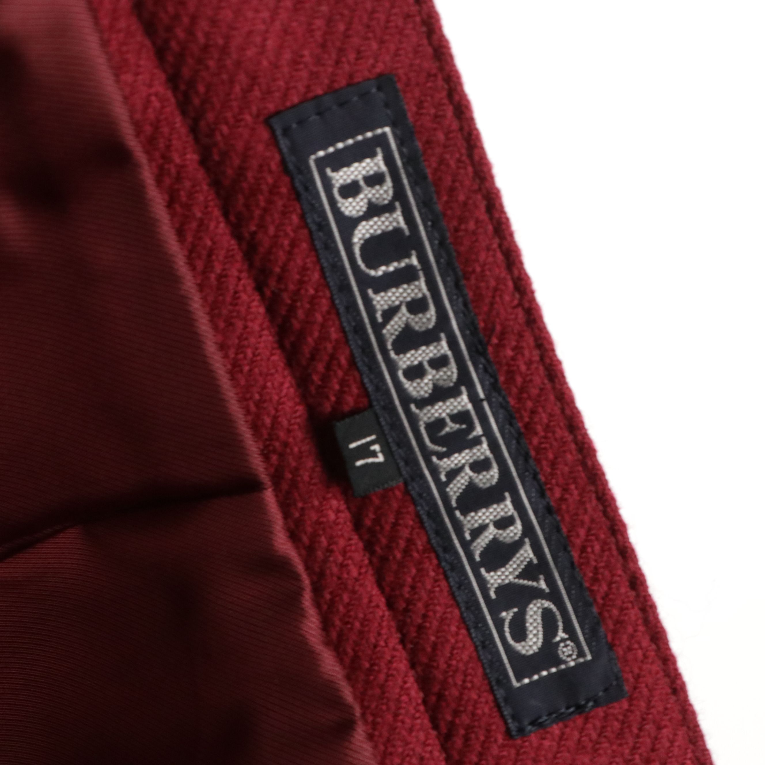 Burberrys Red Wool Single-Breasted Two-Piece Skirt Set