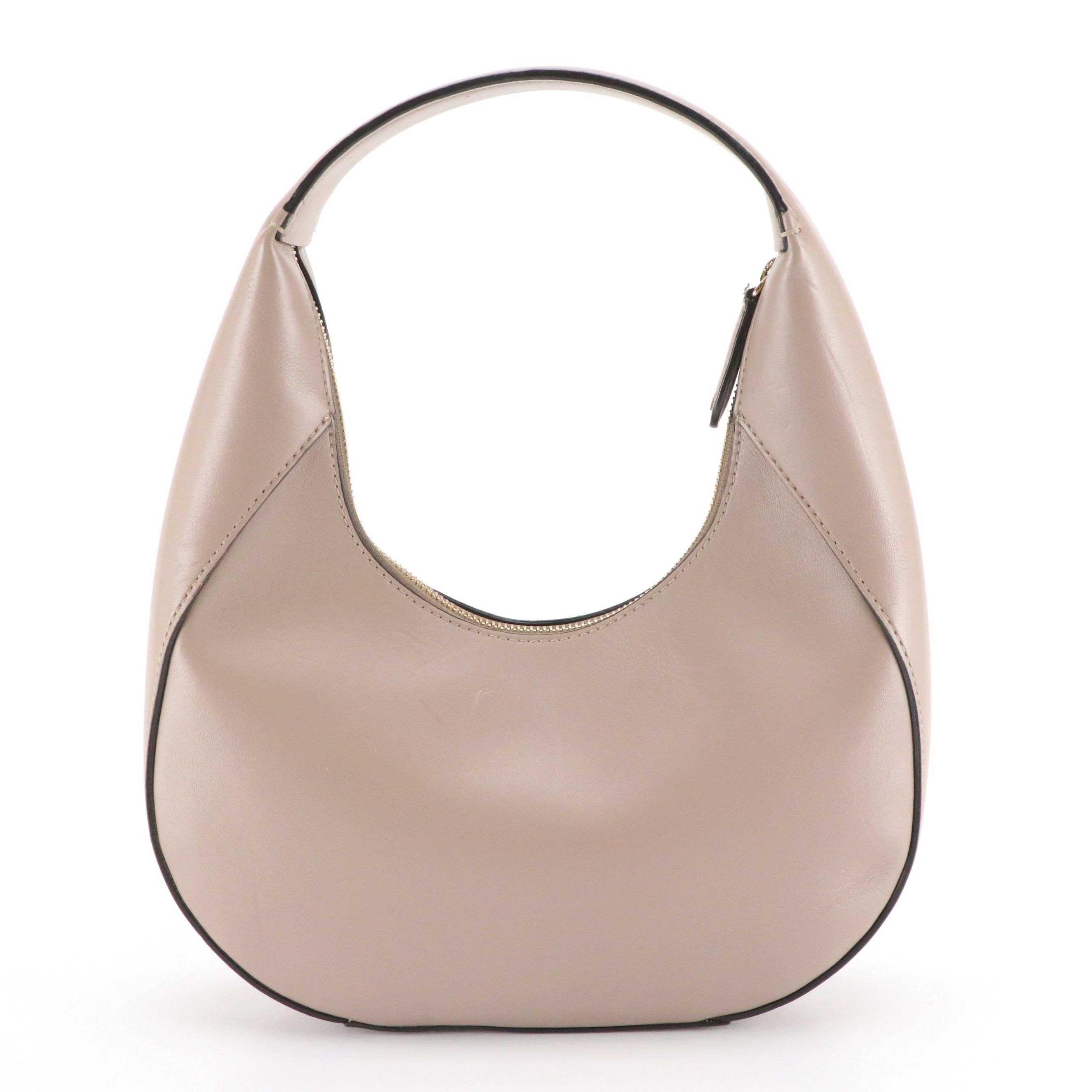 Stella McCartney Small Logo Perforated Hobo Bag in Taupe Vegan Leather