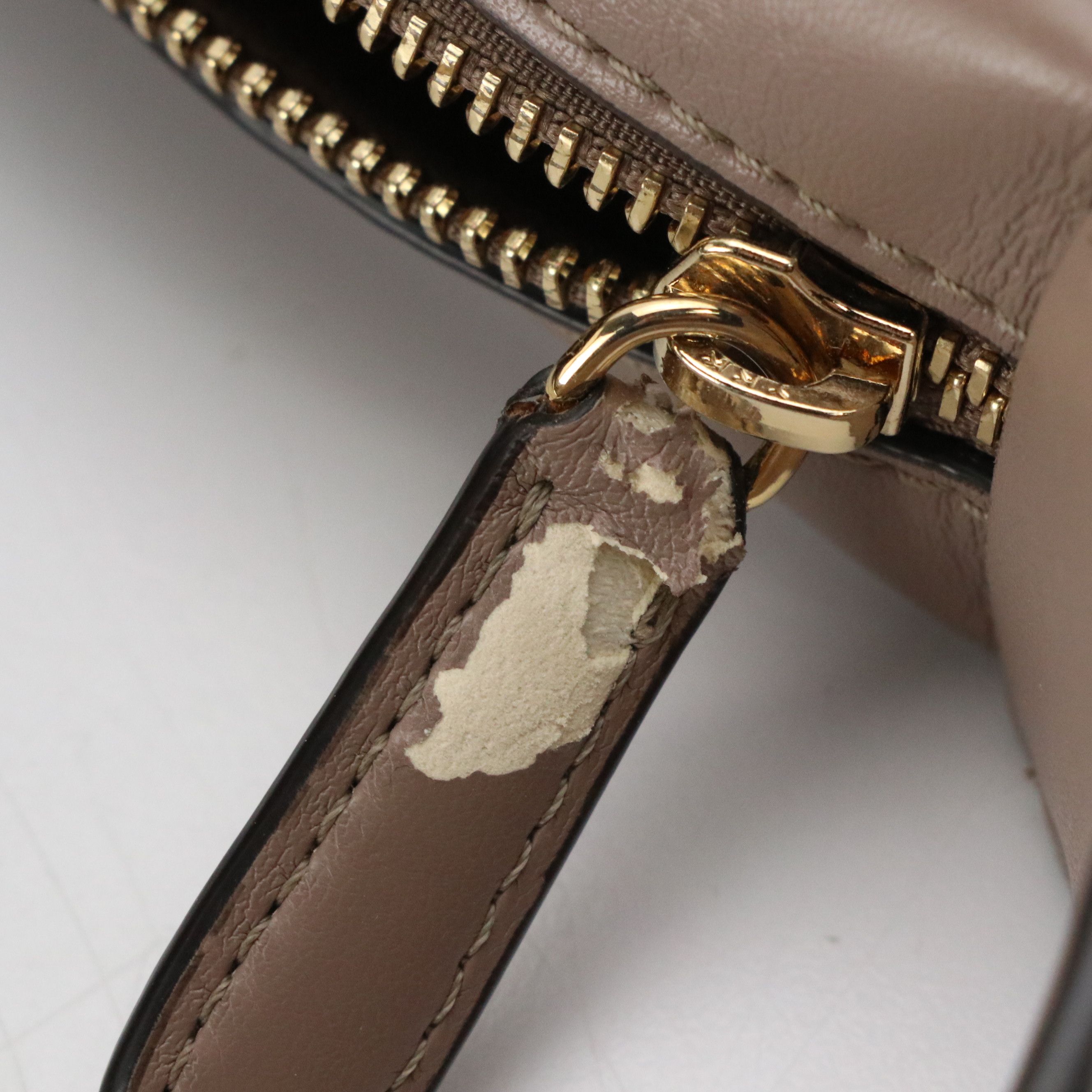 Stella McCartney Small Logo Perforated Hobo Bag in Taupe Vegan Leather