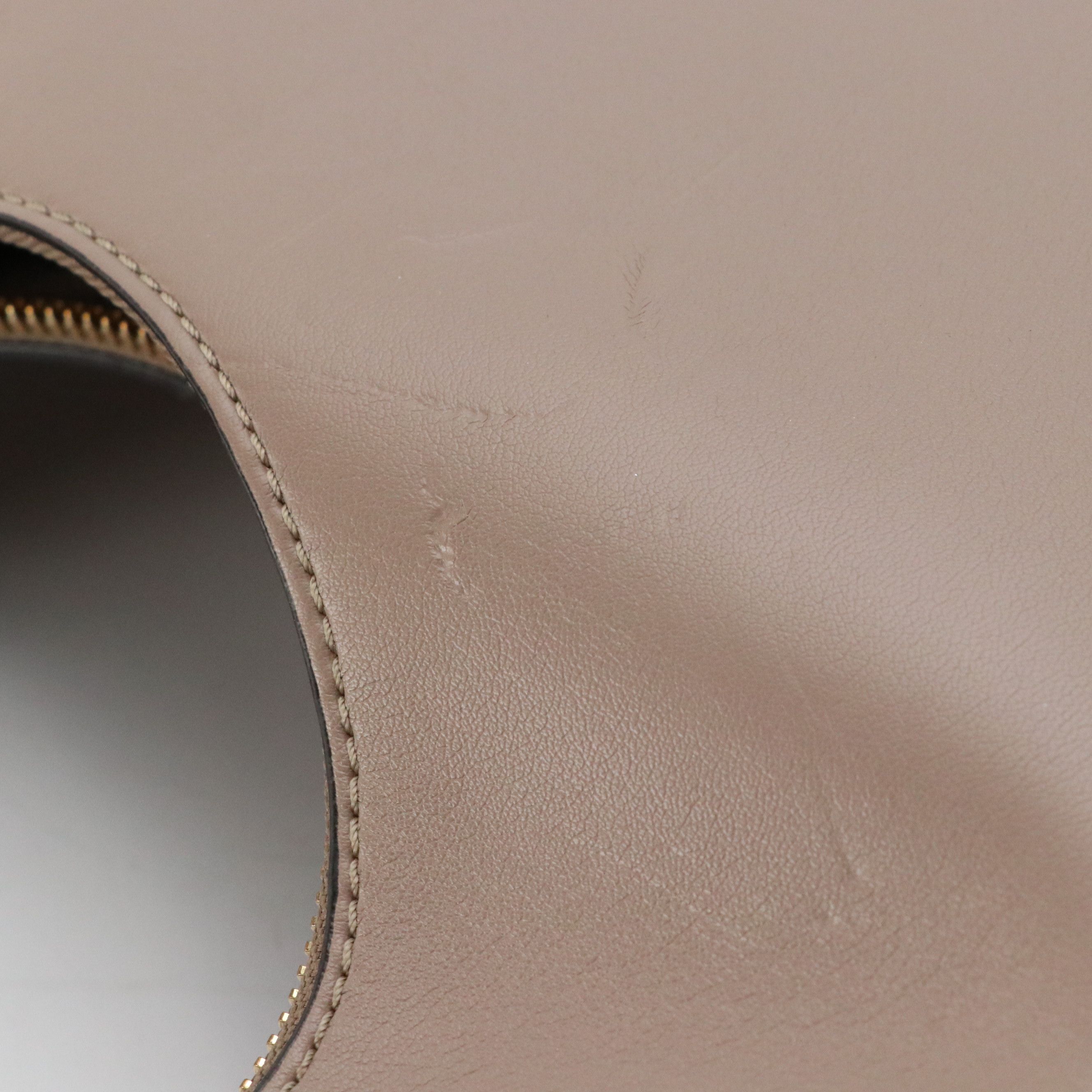 Stella McCartney Small Logo Perforated Hobo Bag in Taupe Vegan Leather