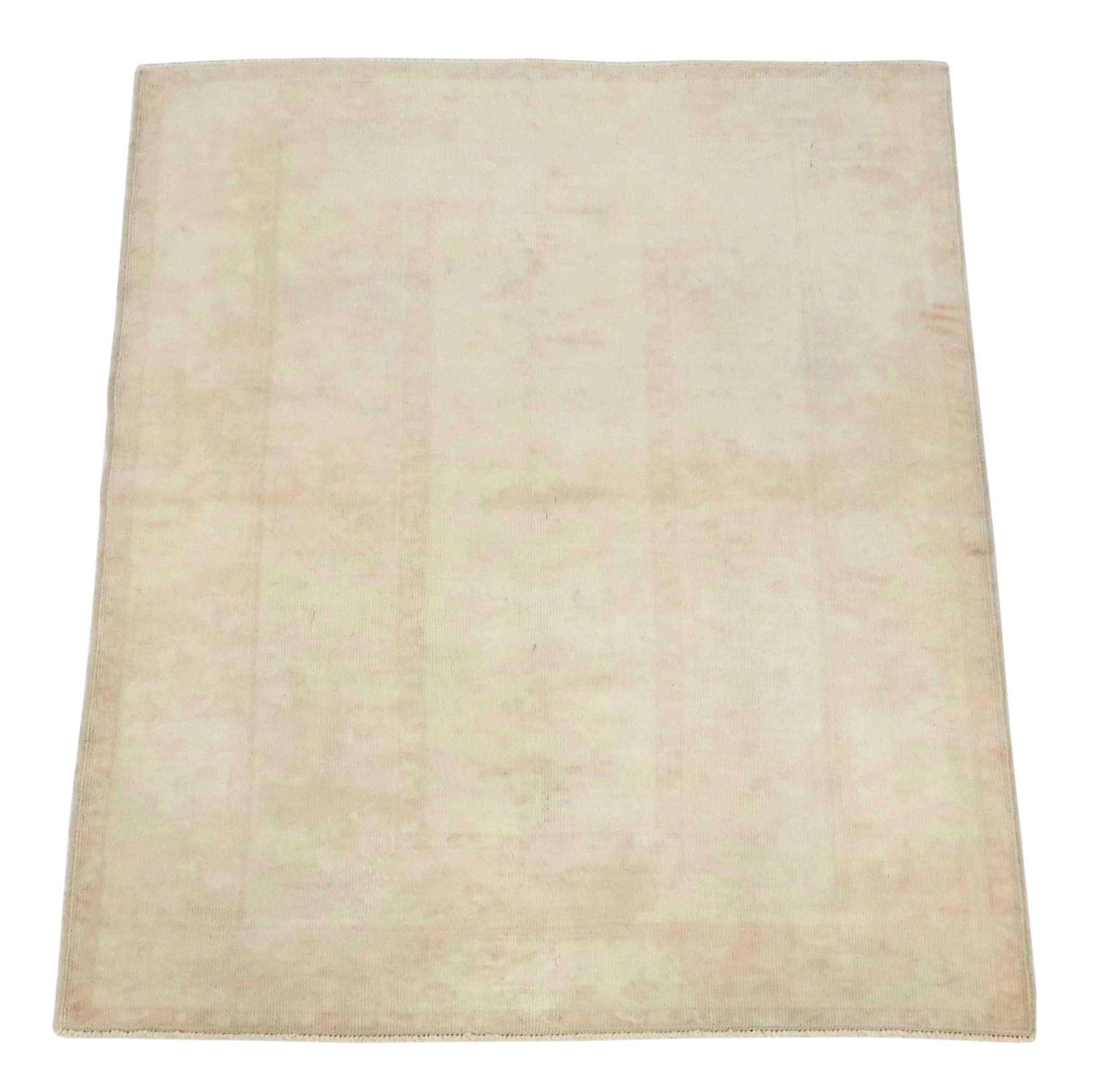 4'5 x 5'5 Hand-Knotted Turkish Oushak Area Rug