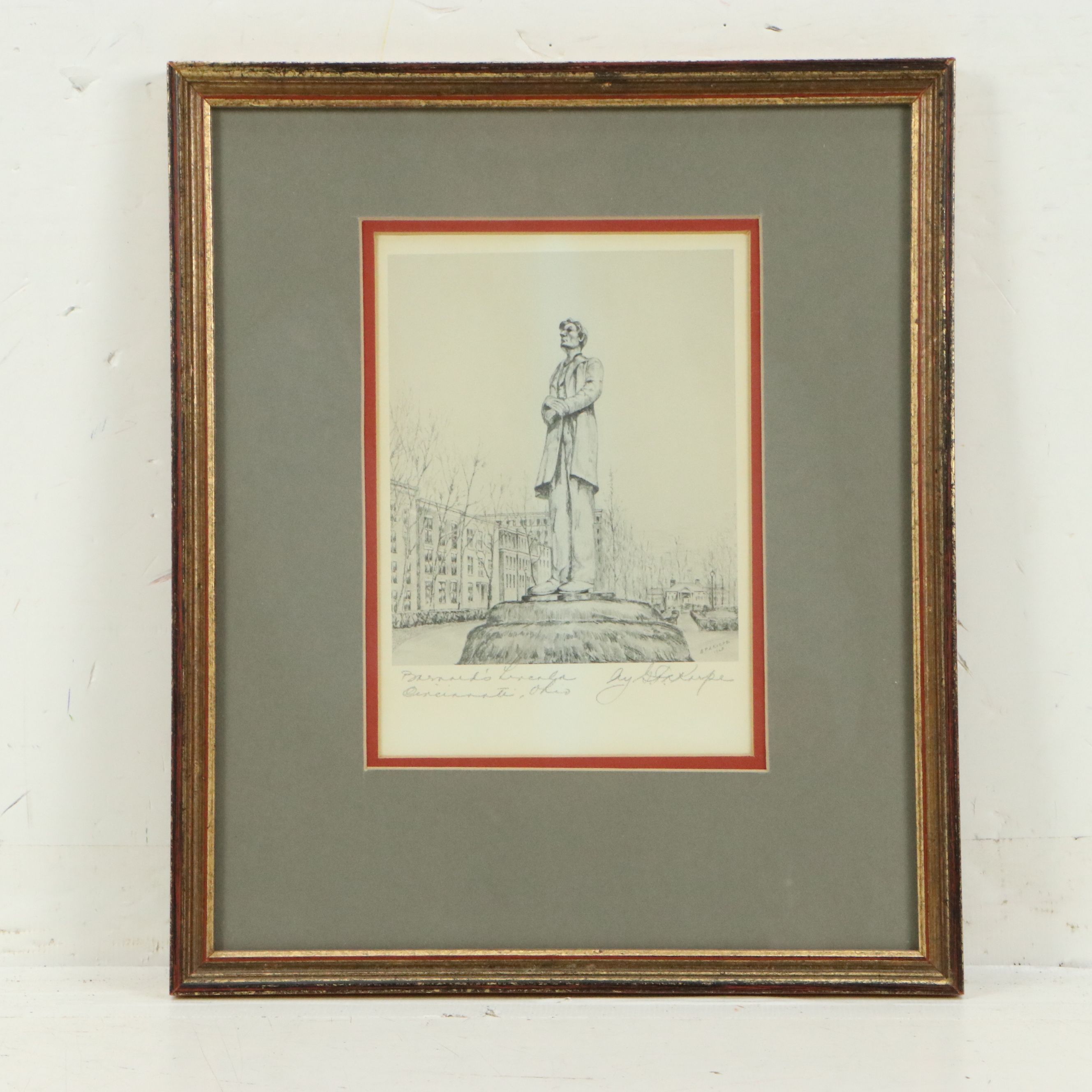 Don Broughton Hand-Colored Lithograph "Music Hall" and More