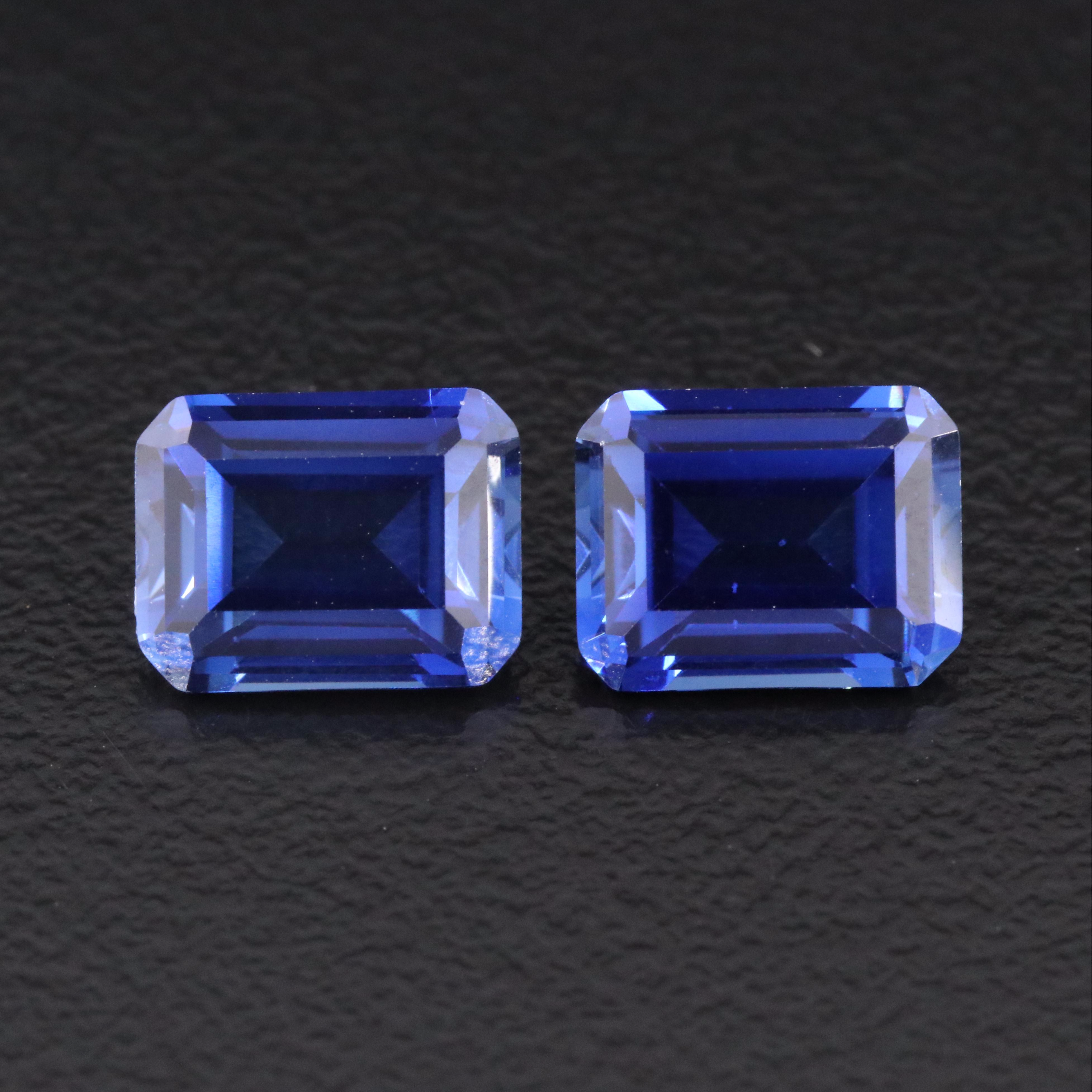 Loose 6.18 CTW Lab Grown Sapphire Pair