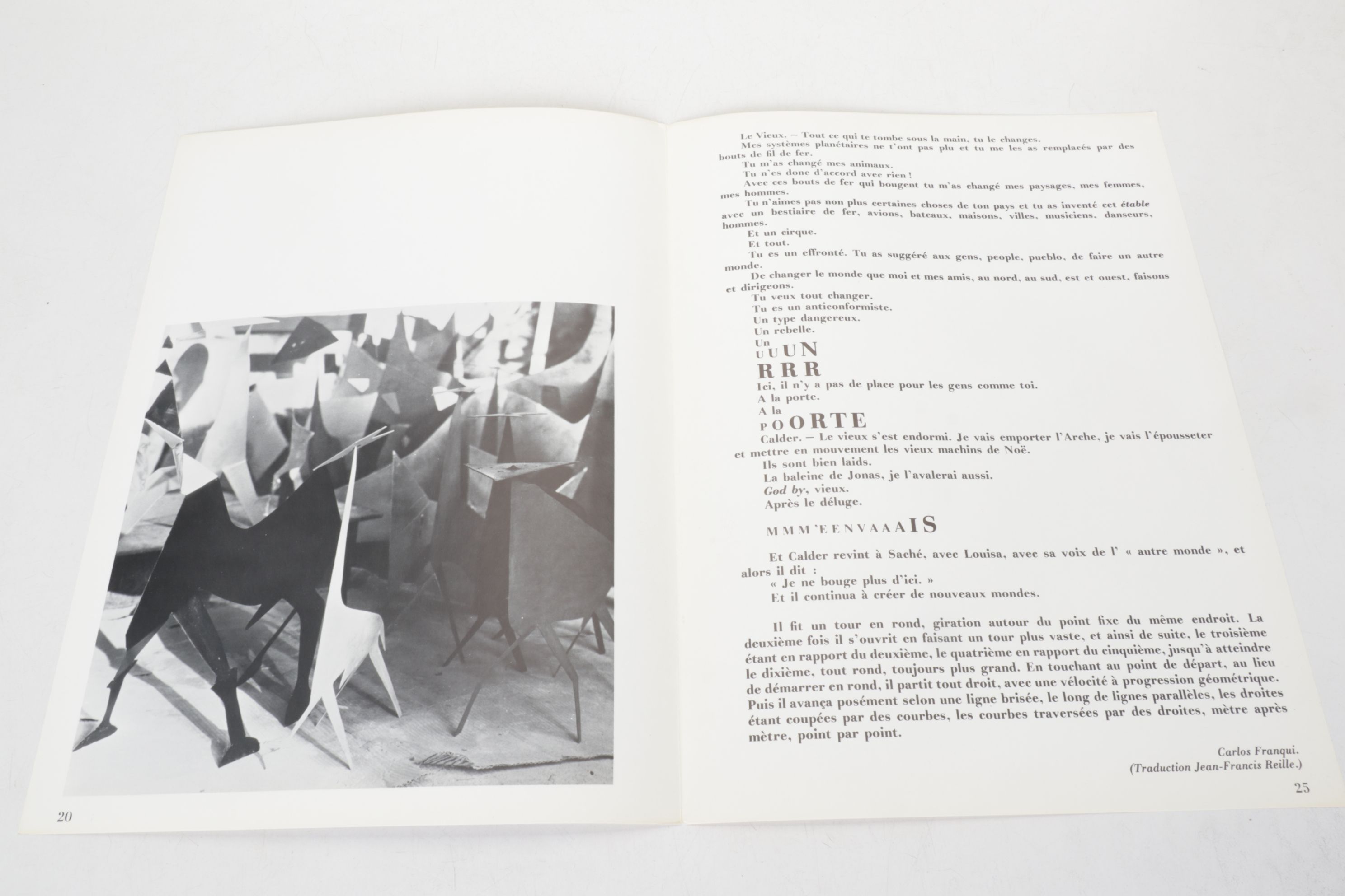 Alexander Calder Double-Page Color Lithograph for "Derrière le Miroir," 1971