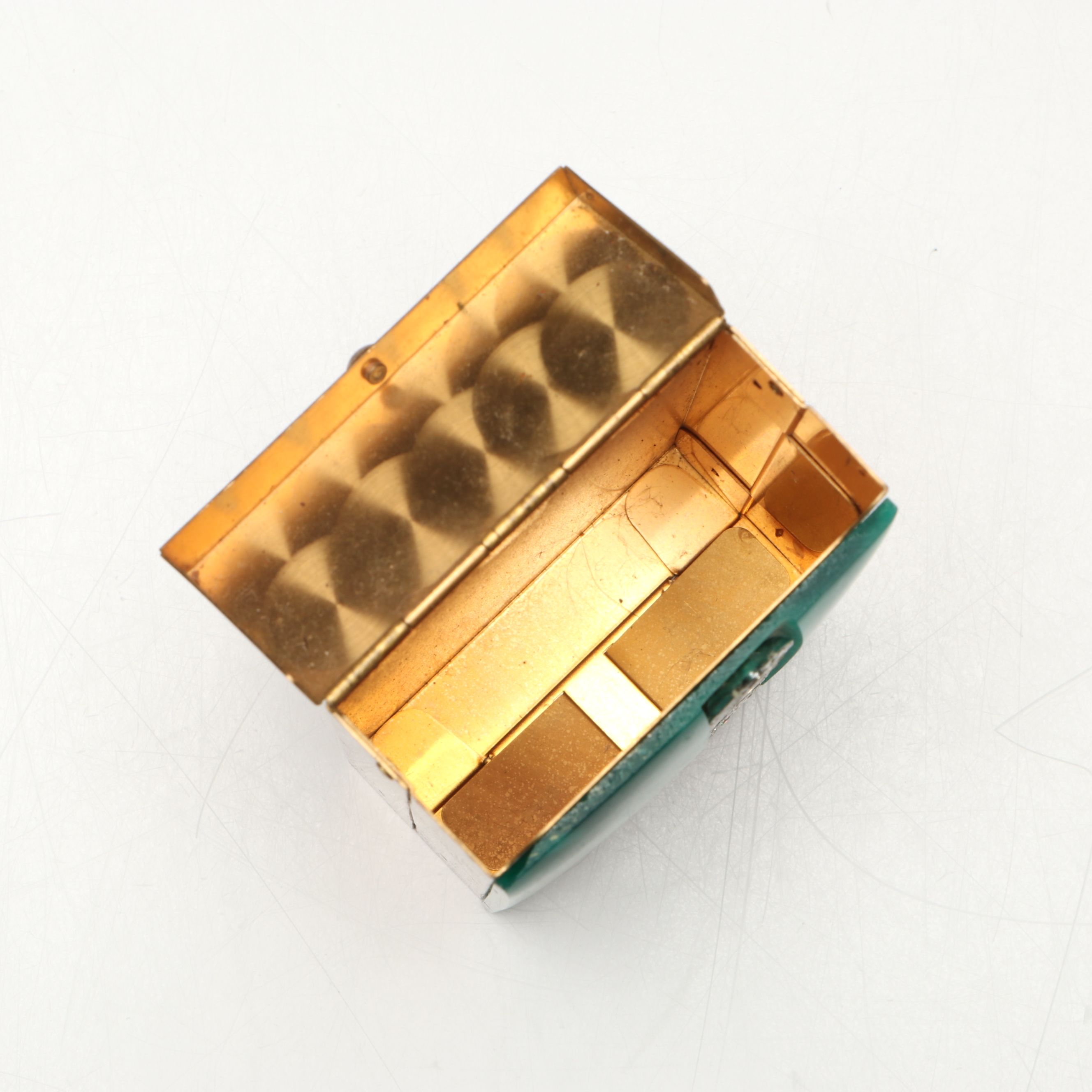 Uranium Glass Tobacco Jars with Enamel Matchbox and Cigar Cases