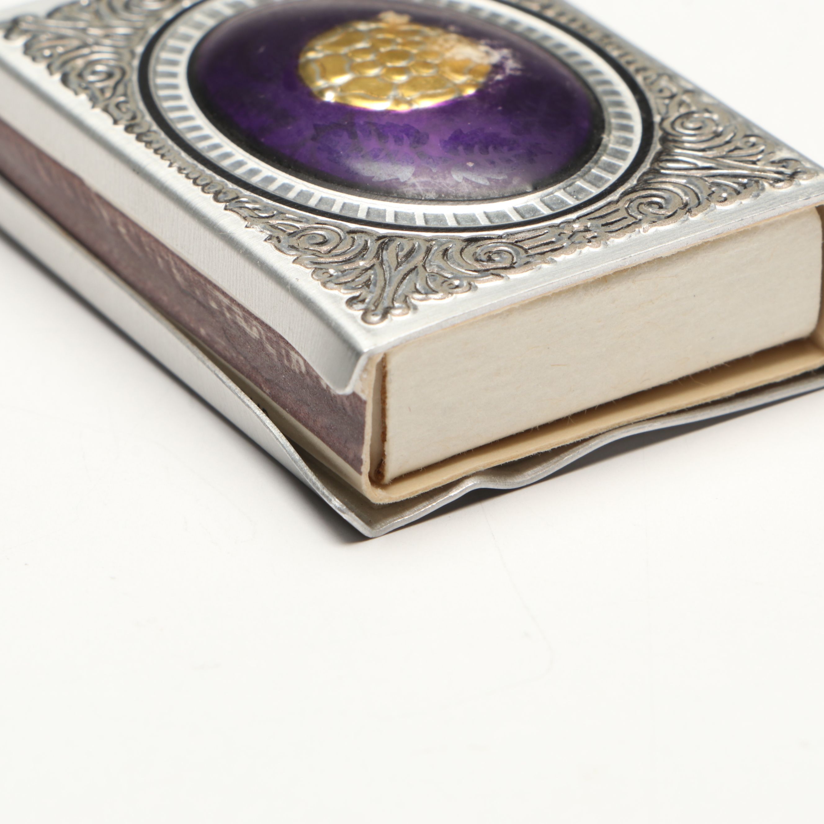 Uranium Glass Tobacco Jars with Enamel Matchbox and Cigar Cases