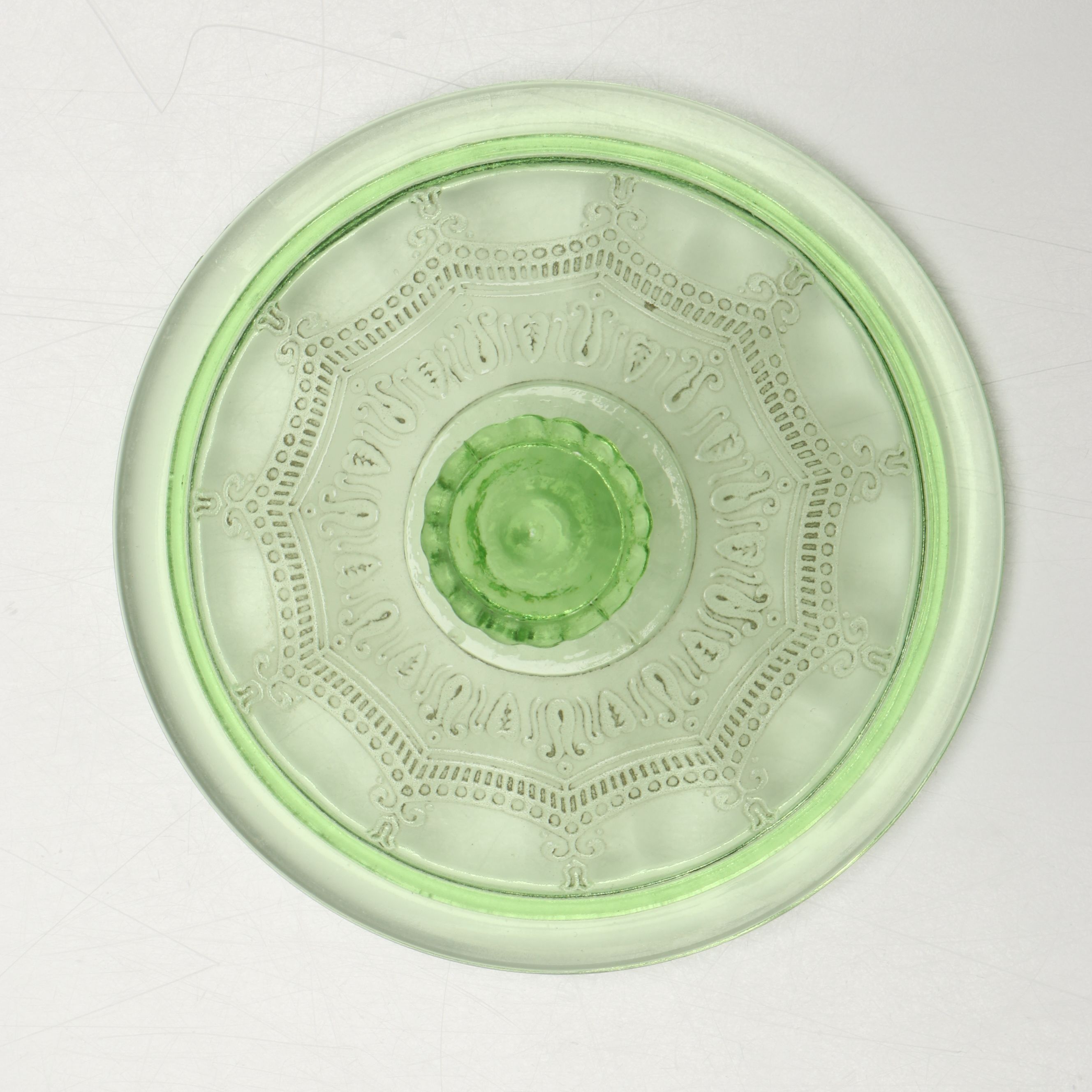 Uranium Glass Tobacco Jars with Enamel Matchbox and Cigar Cases