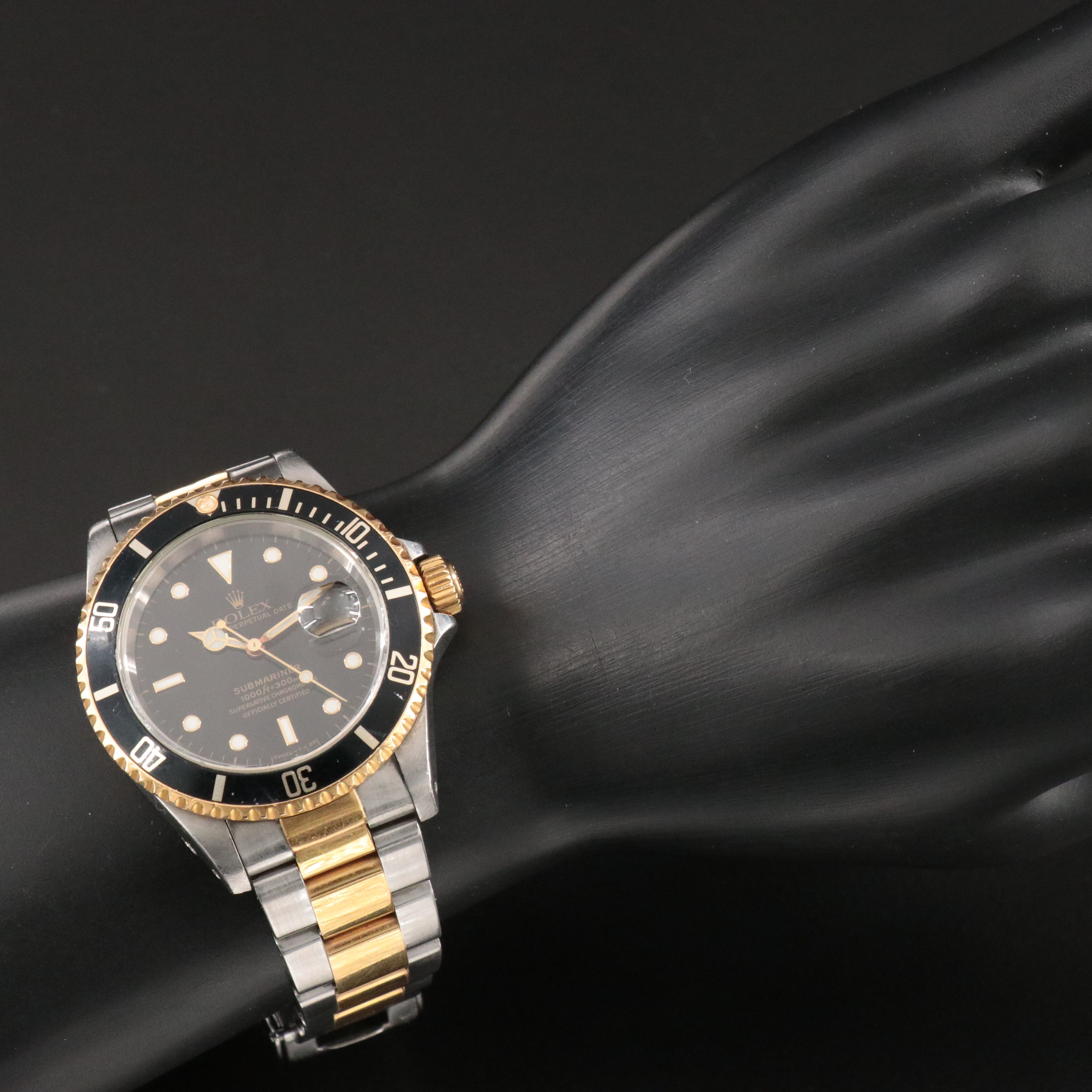 1997-1998 Rolex Submariner Steel & 18K Two Tone Model 16613 Watch